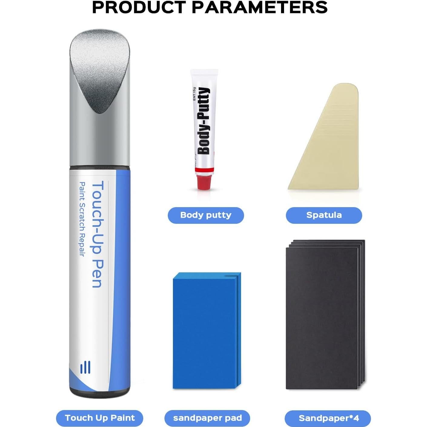 Kit de Reparación de Pintura Metálica Plata Atómica PARTS4EV 12.14ml