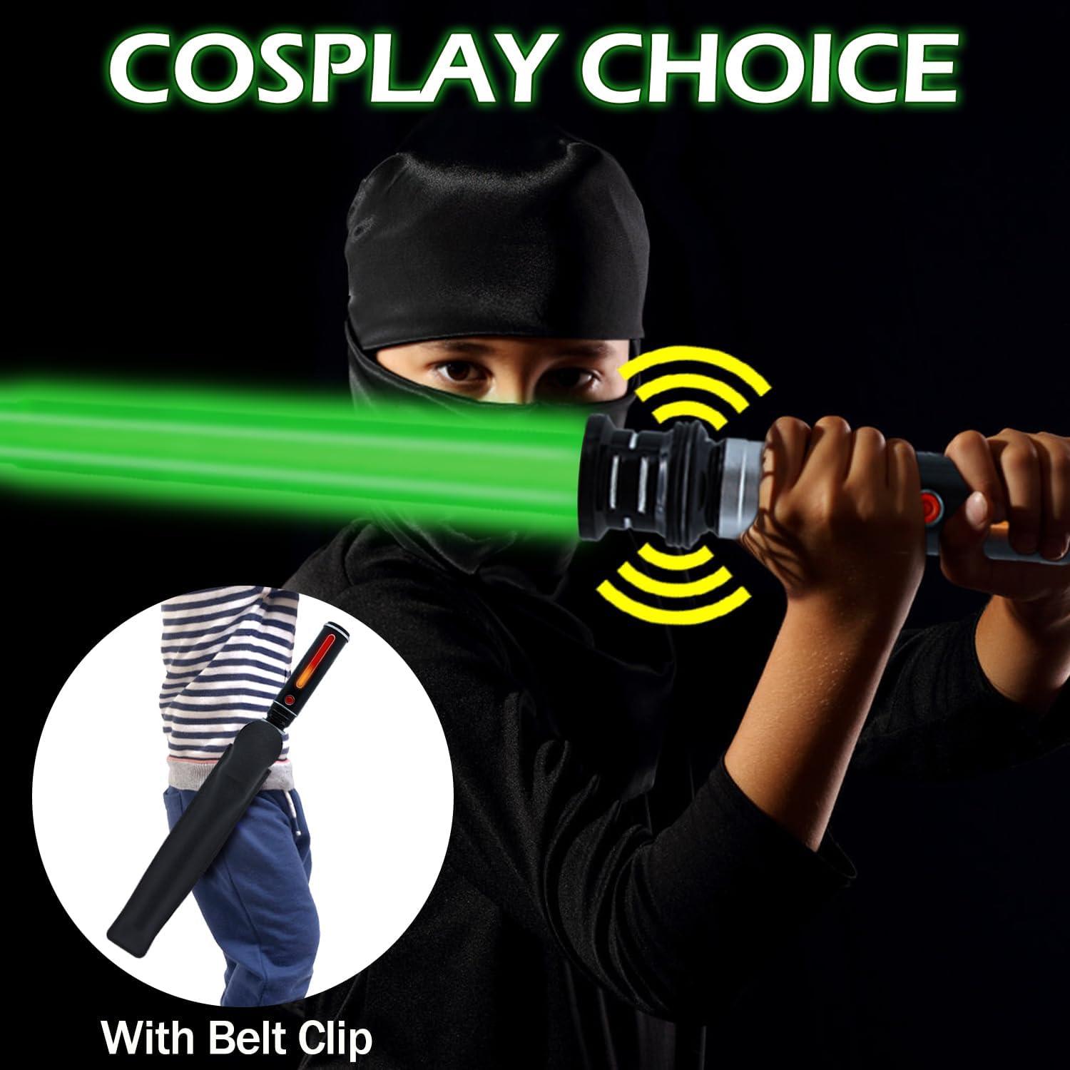 Sable Iluminado Verde para Niños con Sonido FX y Clip