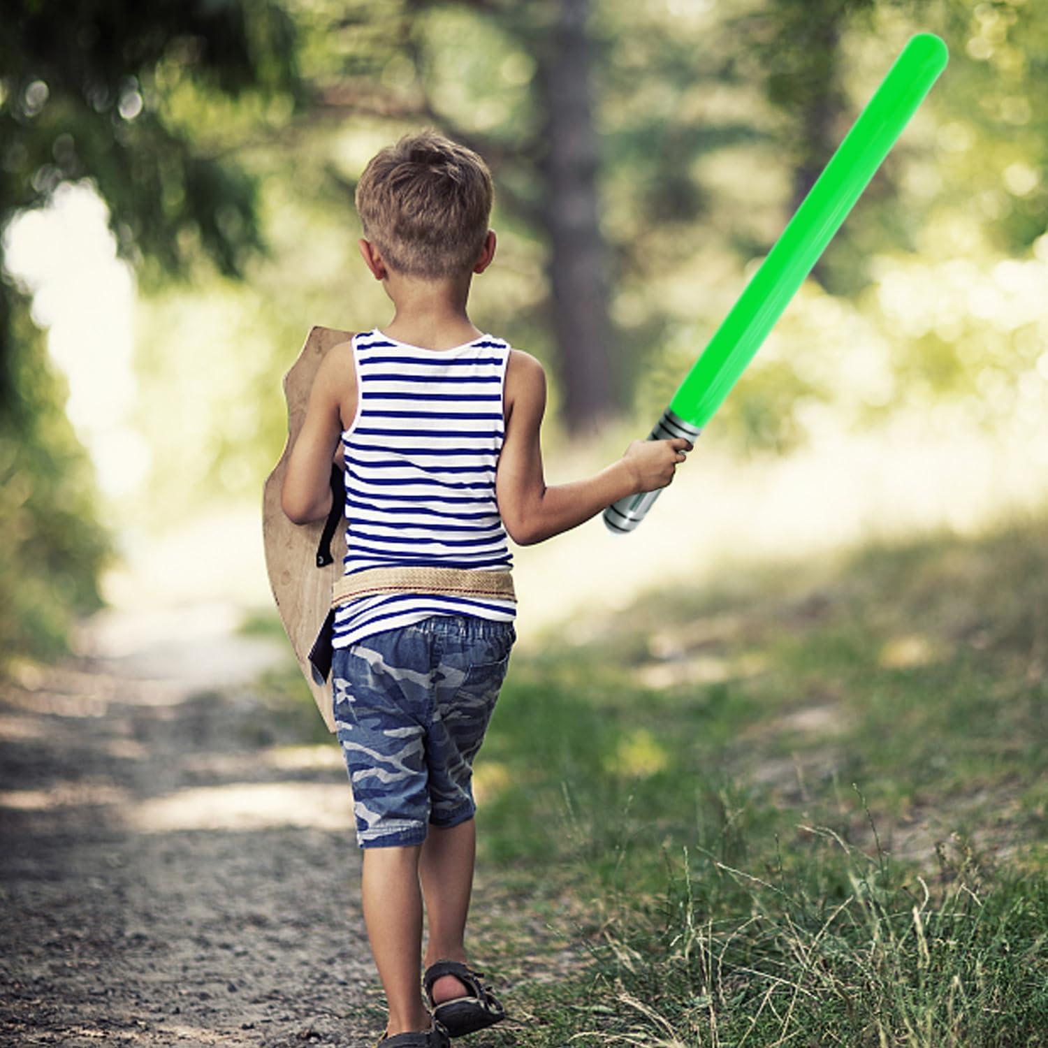 4 Espadas de Luz Inflables LUANDME para Fiestas y Cosplay