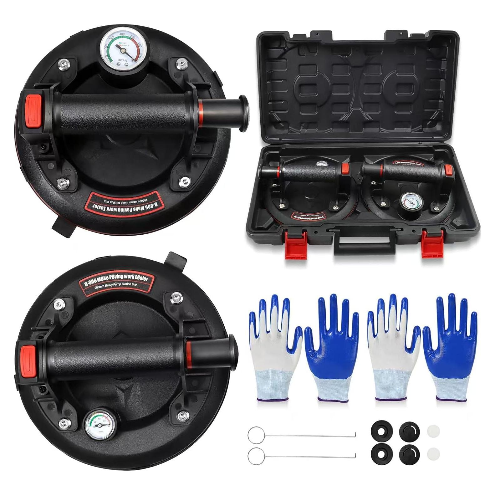 Ventosas de Vidrio MENGBEI 200 mm - Paquete de 2, 272 kg