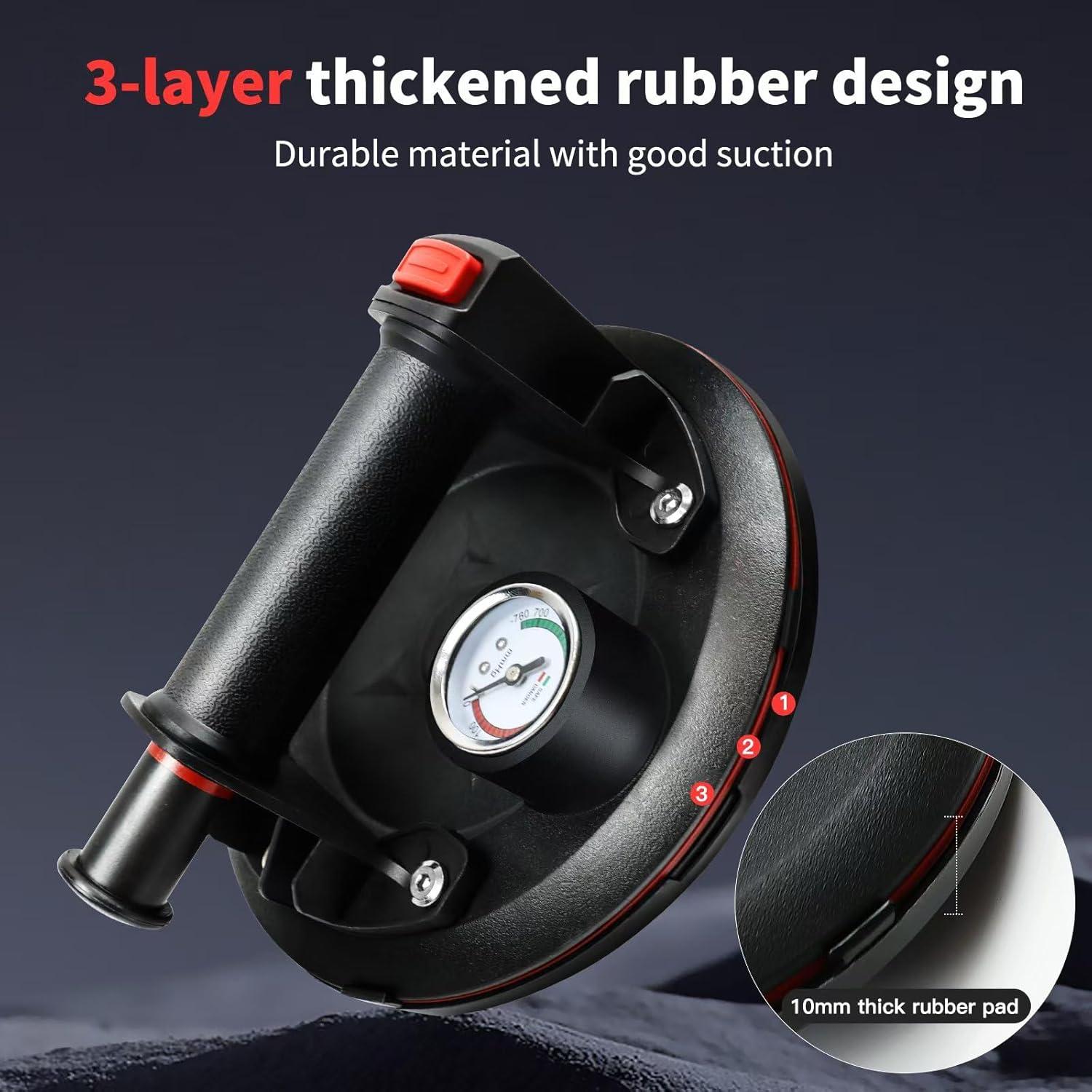 Ventosas de Vidrio MENGBEI 200 mm - Paquete de 2, 272 kg