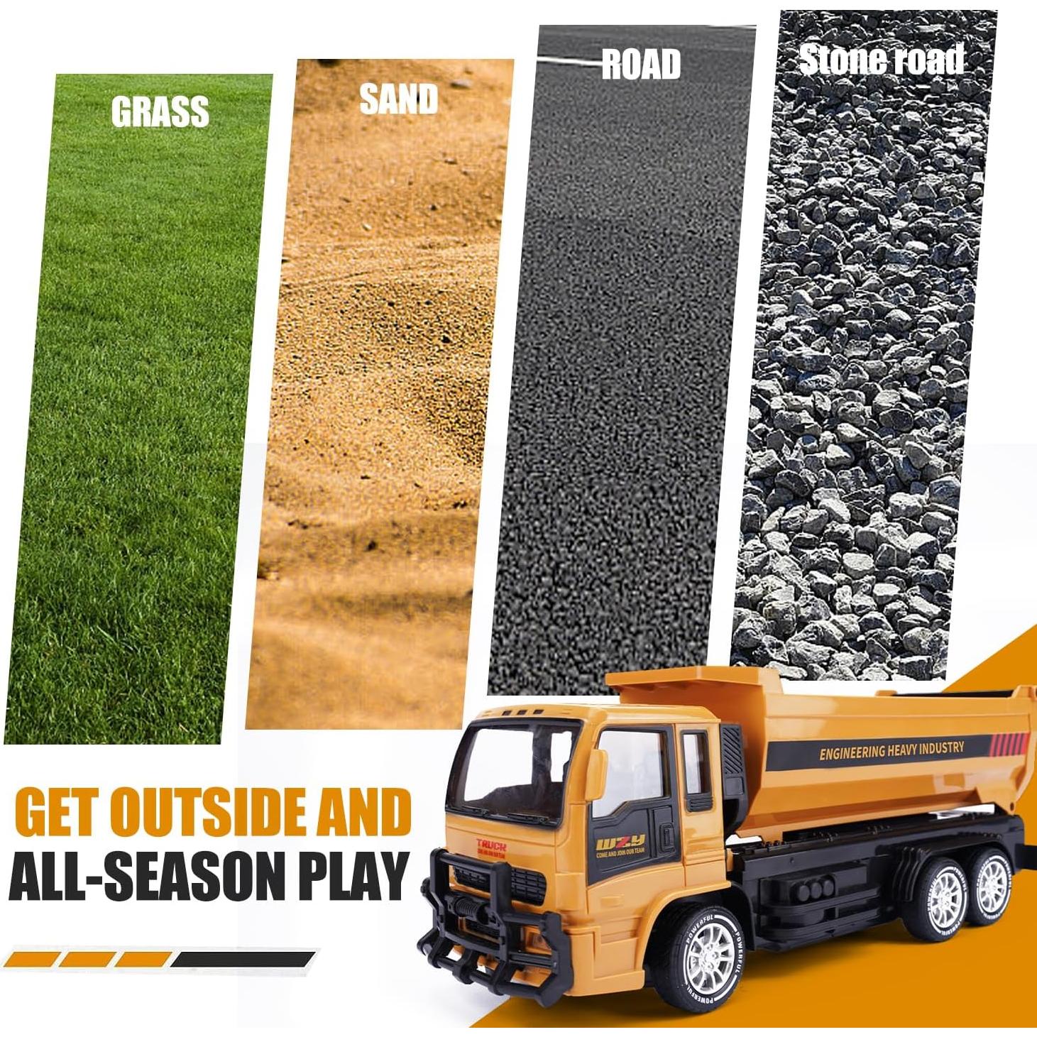 Camión Volquete Control Remoto Jiakora 30.99cm 2 Baterías