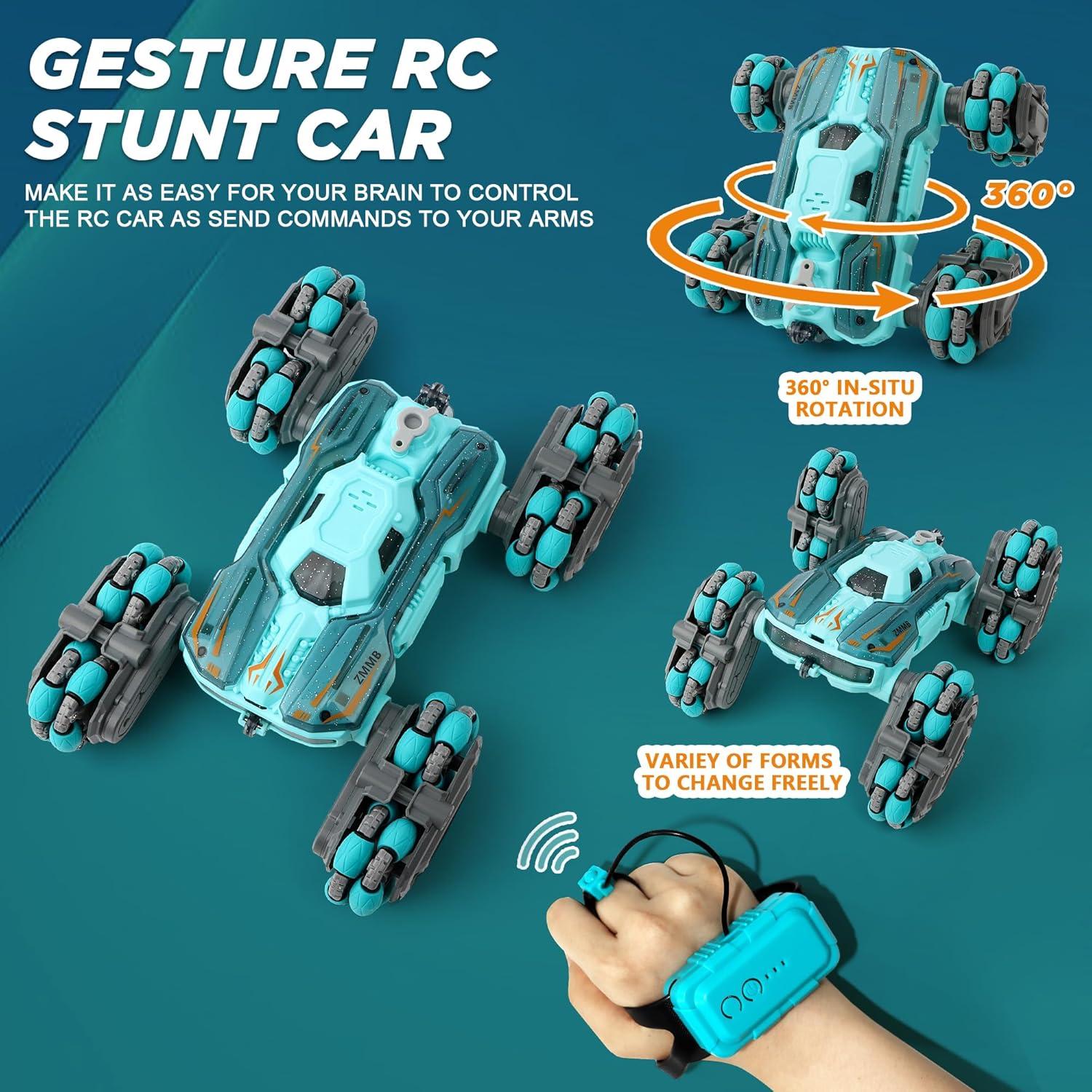 Coche de Acrobacias RC ZMMB 8 Ruedas Control Gestos LED