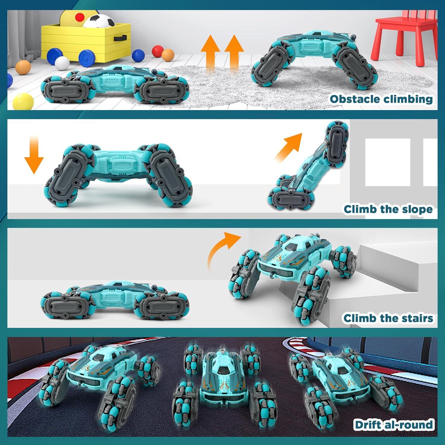 Coche de Acrobacias RC ZMMB 8 Ruedas Control Gestos LED