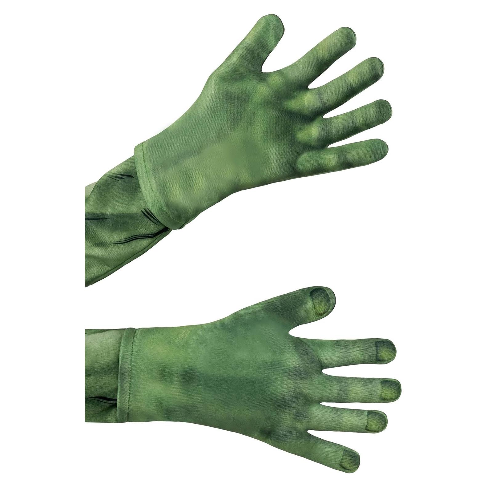Guantes de disfraz Deluxe Hulk Jazwares para niños - Tela verde
