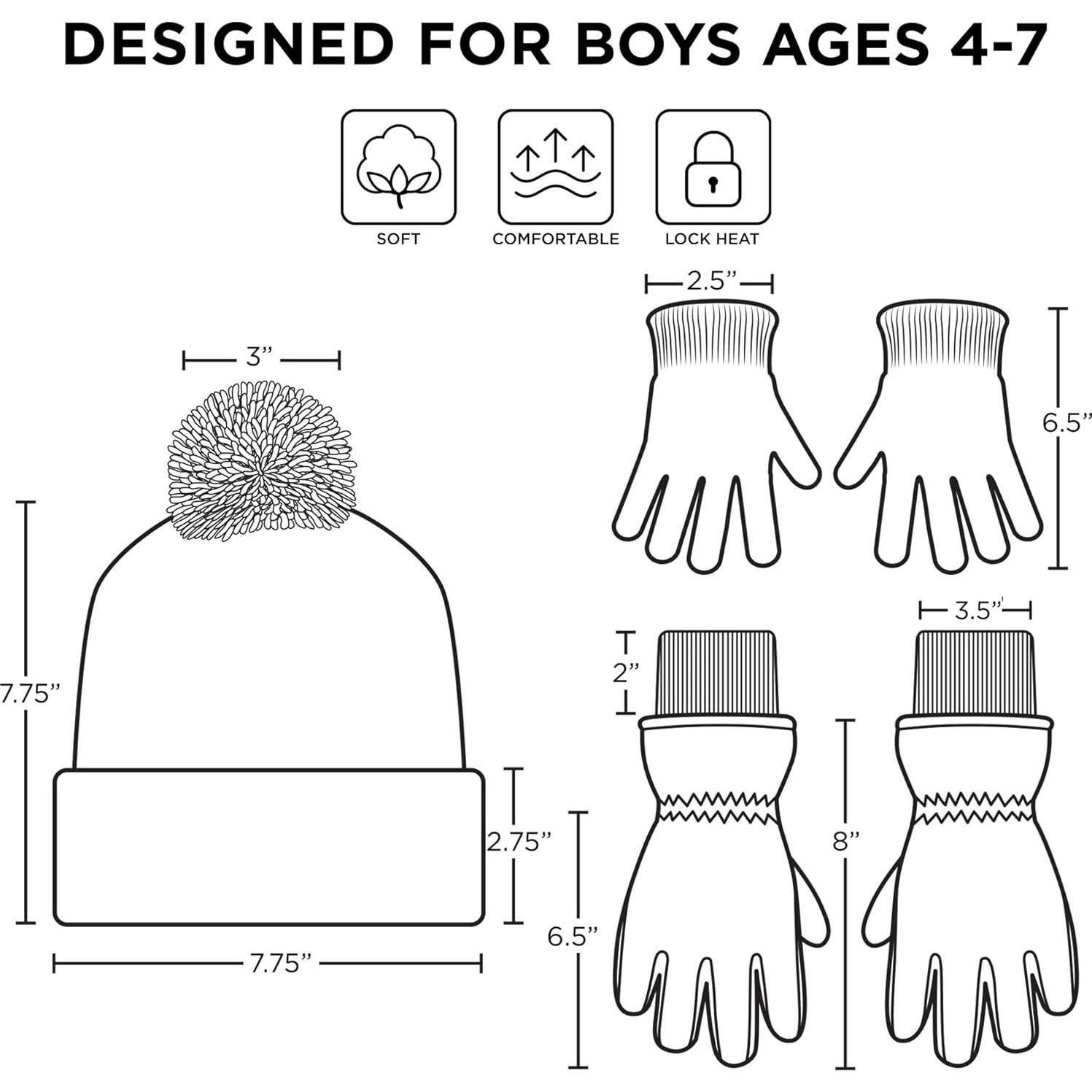 Set de Gorro y Guantes de Invierno Batman DC Comics 3 Piezas