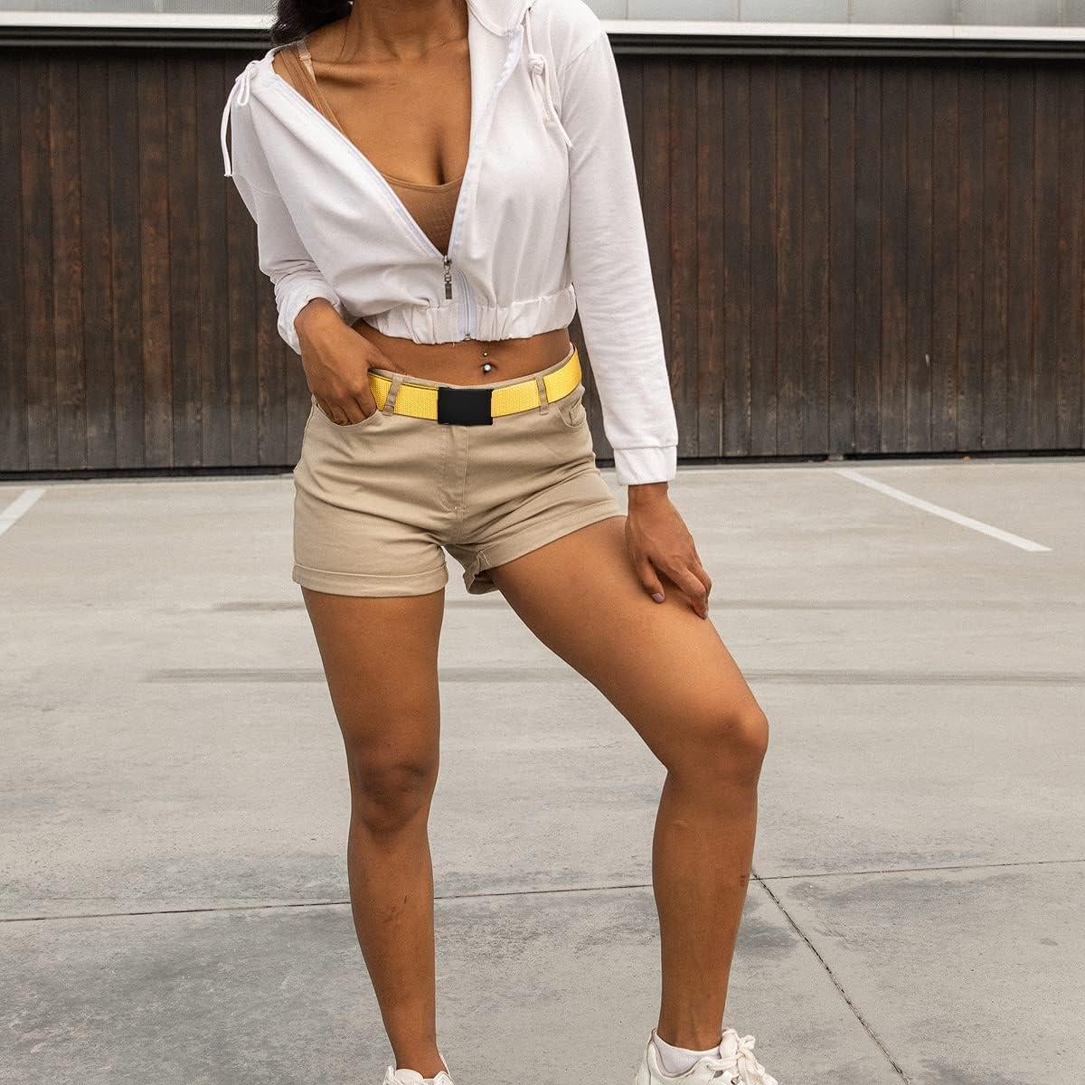 Cinturón de Lona Falari Ajustable para Golf con Hebilla Flip Top