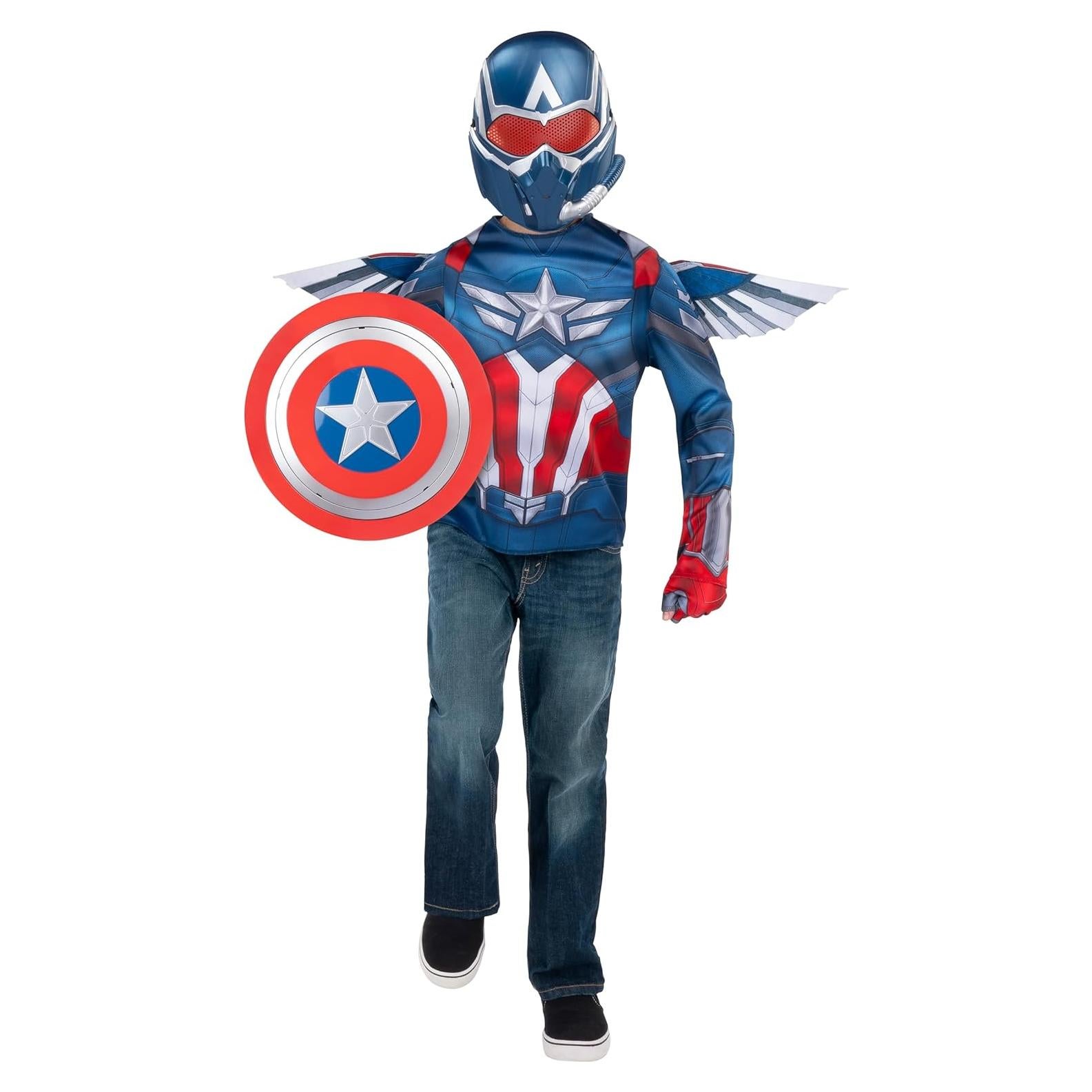 Conjunto Oficial de Disfraces MARVEL Capitán América 7 Piezas