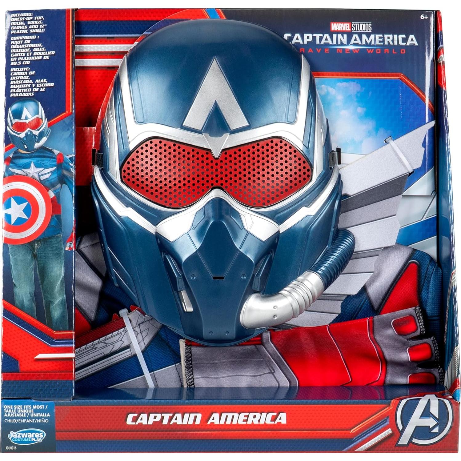 Conjunto Oficial de Disfraces MARVEL Capitán América 7 Piezas