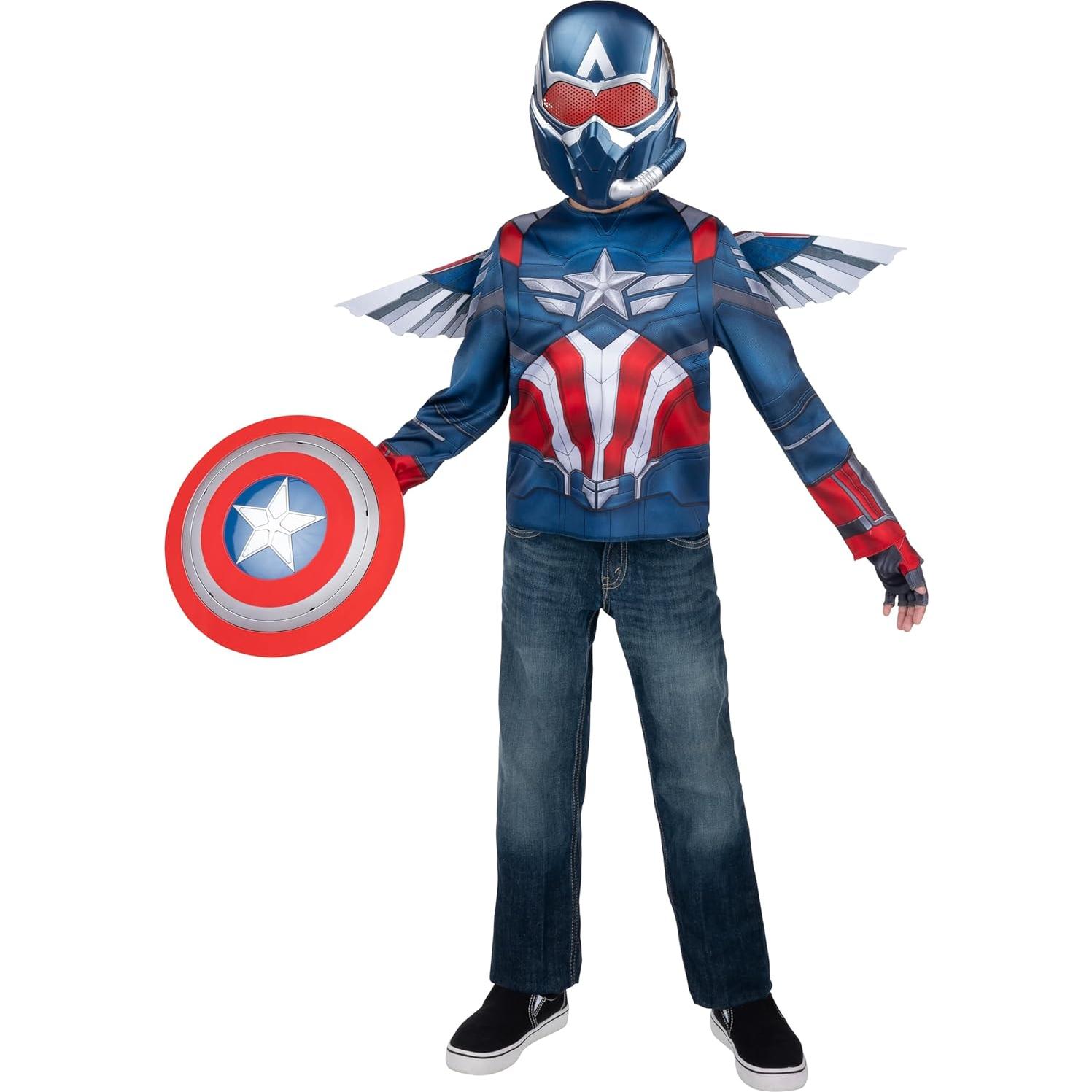 Conjunto Oficial de Disfraces MARVEL Capitán América 7 Piezas