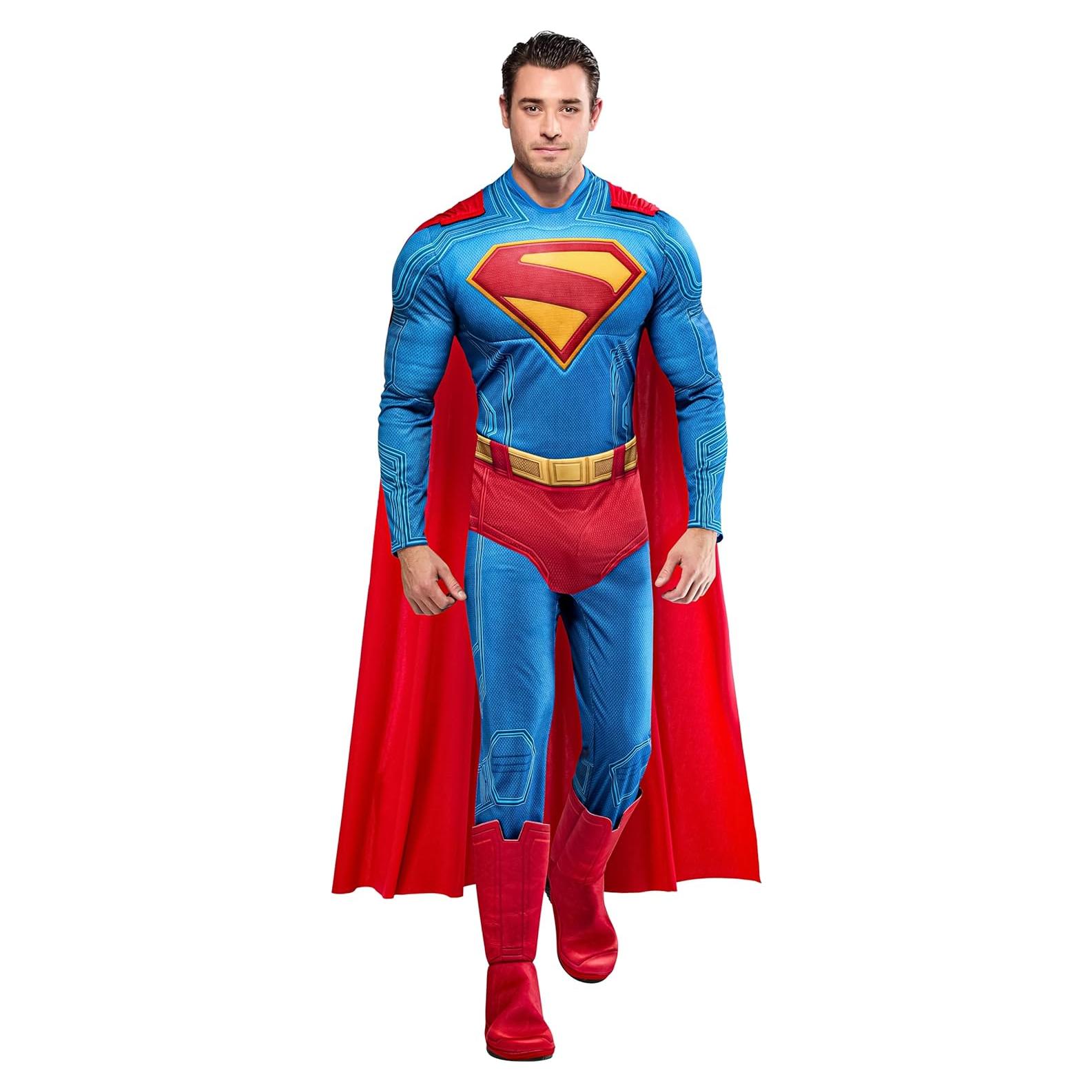 Disfraz Deluxe Superman Hombre Rubies Mediano con Capa y Zapatos