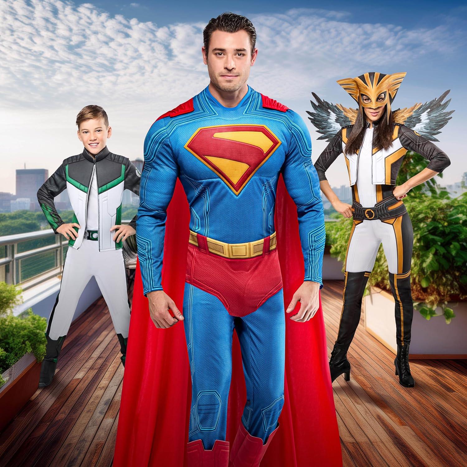Disfraz Deluxe Superman Hombre Rubies Mediano con Capa y Zapatos