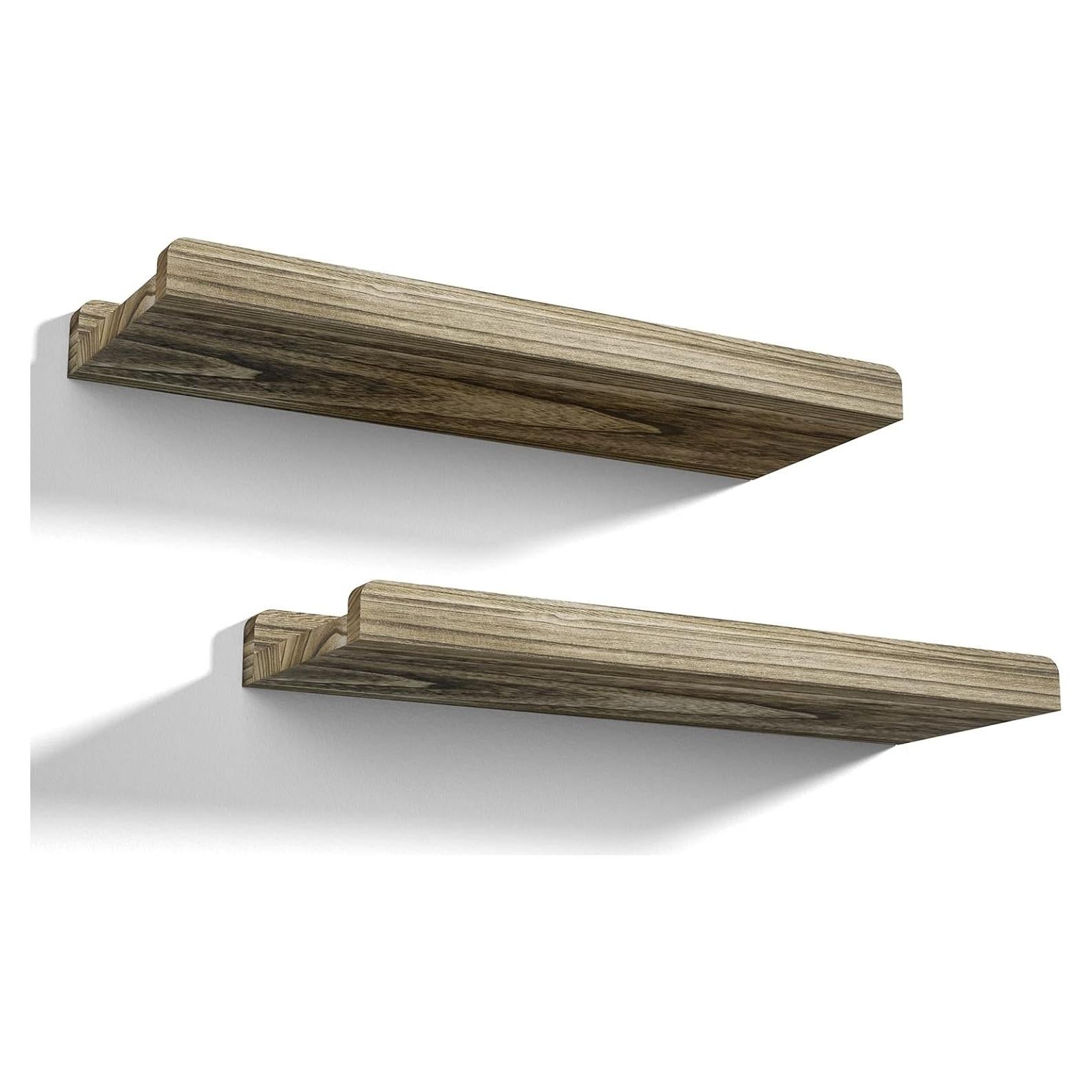 Estanterías Flotantes Love-KANKEI Set de 2 Madera Rústica 43.18 cm