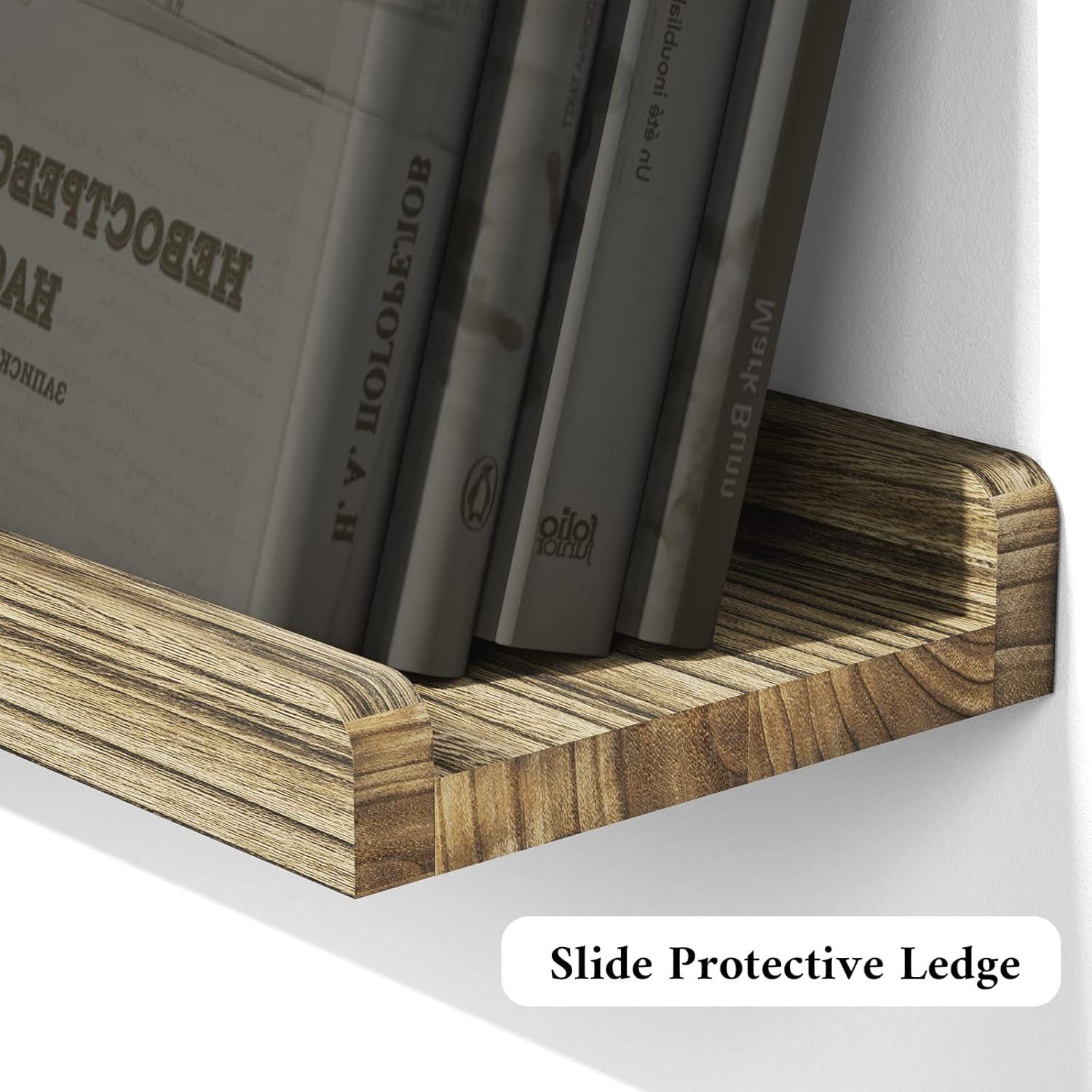 Estanterías Flotantes Love-KANKEI Set de 2 Madera Rústica 43.18 cm