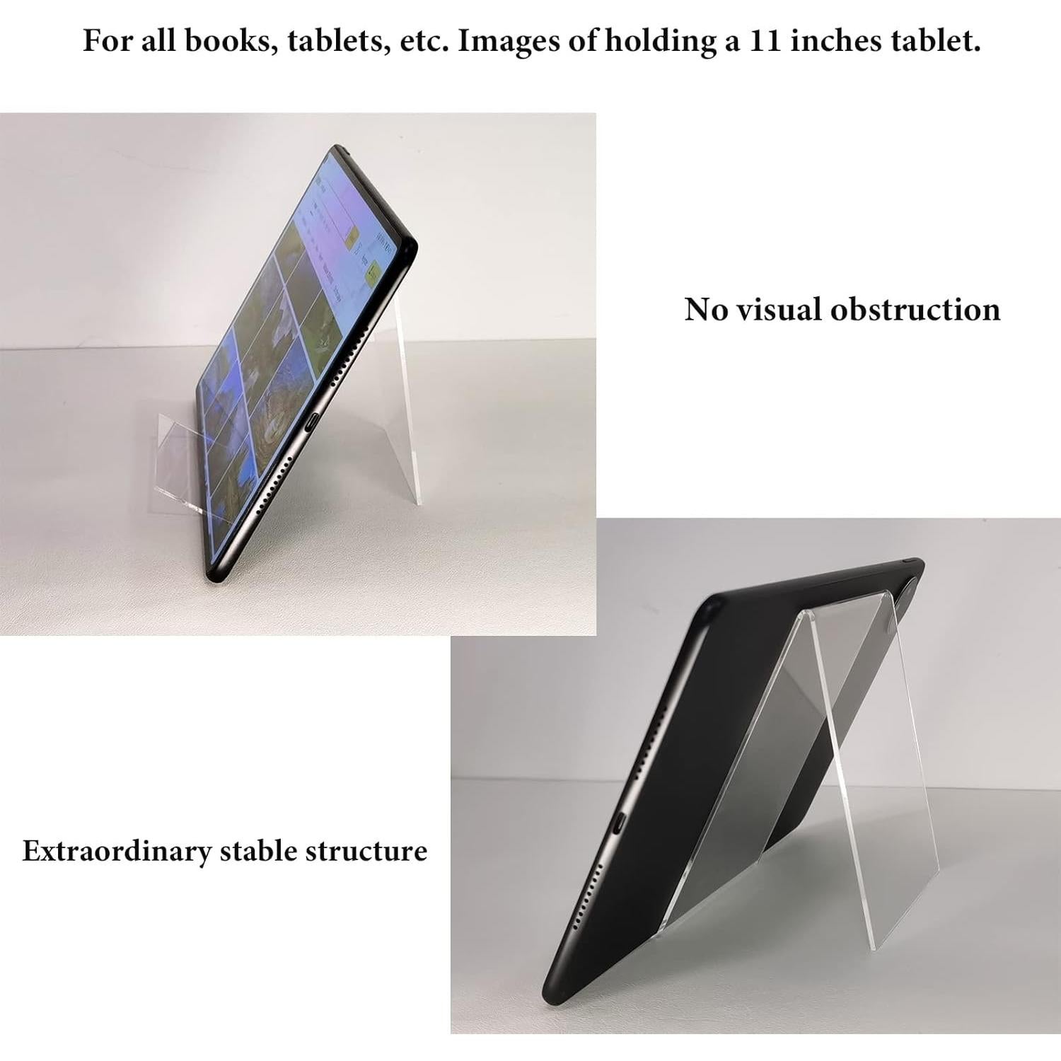 10 Soportes de Exhibición Acrílicos Bovbazo 10x10.5cm