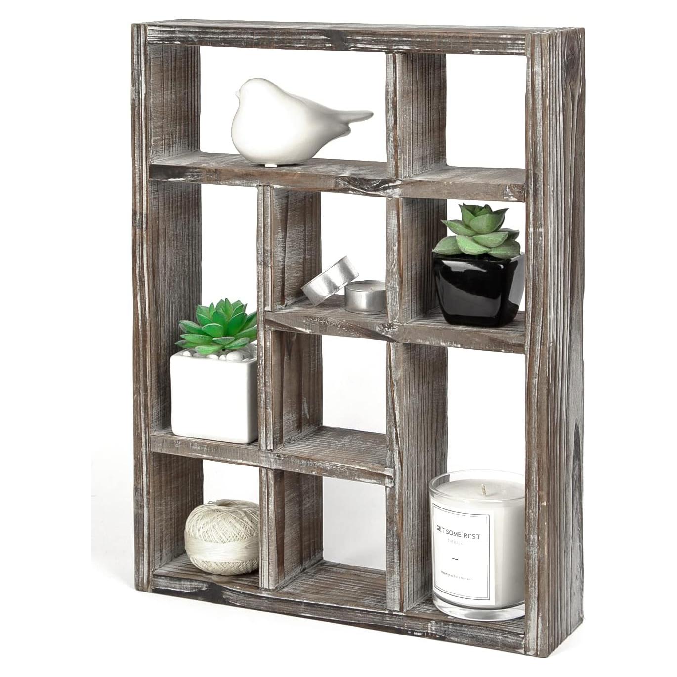 Estante Cubo Multi-Slot J JACKCUBE DESIGN Madera Rústica 9 Compartimentos