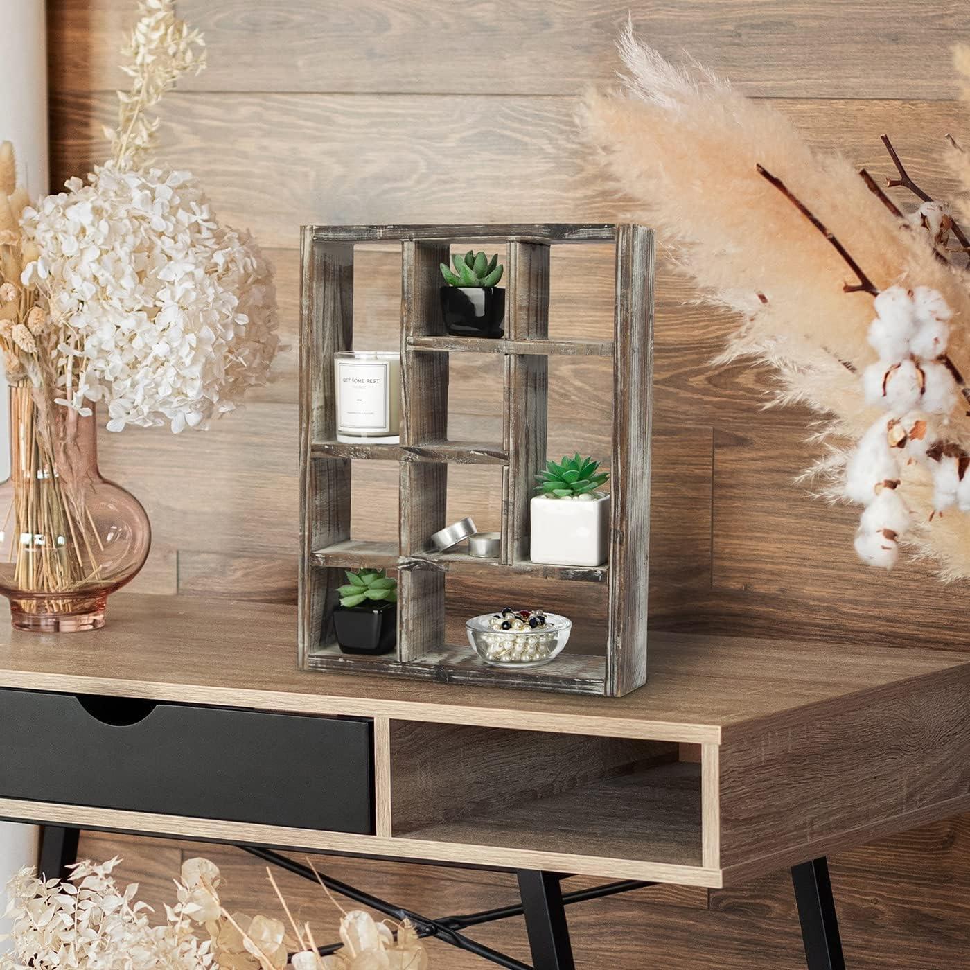 Estante Cubo Multi-Slot J JACKCUBE DESIGN Madera Rústica 9 Compartimentos