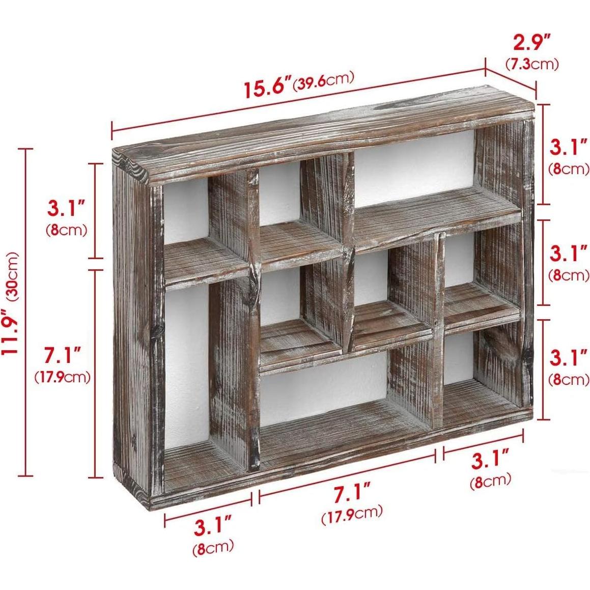 Estante Cubo Multi-Slot J JACKCUBE DESIGN Madera Rústica 9 Compartimentos