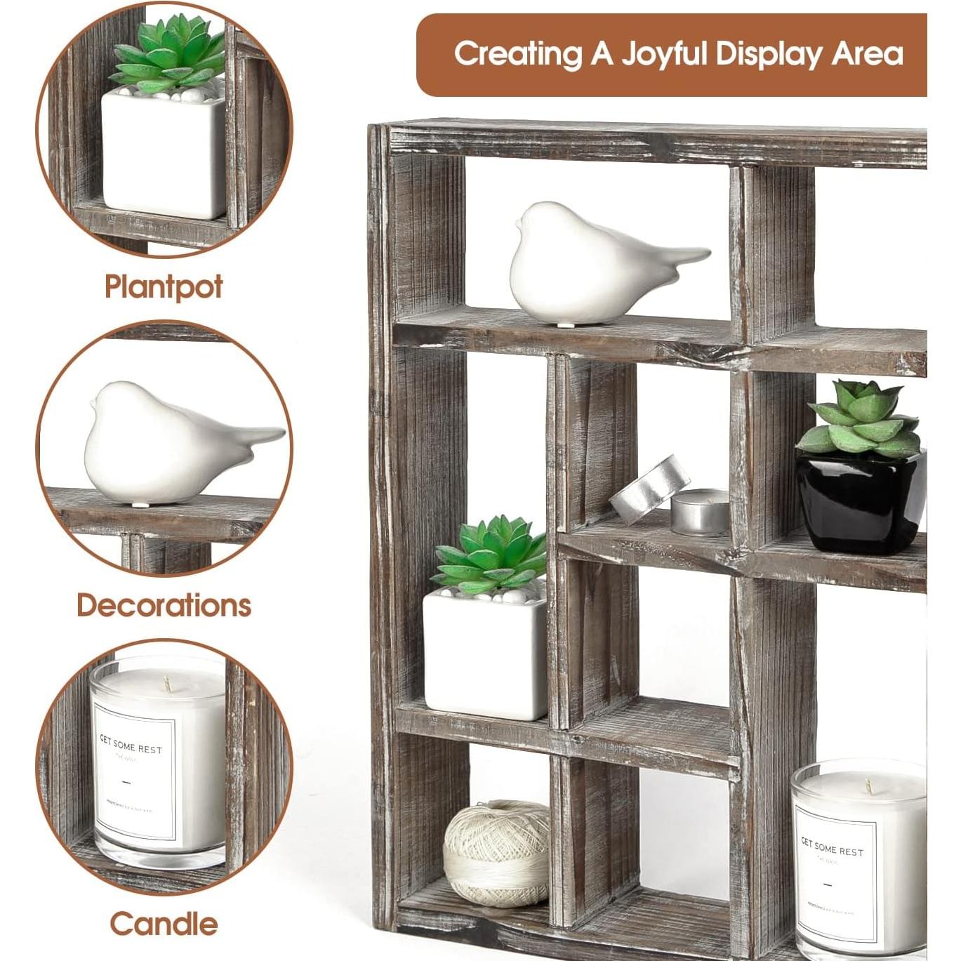 Estante Cubo Multi-Slot J JACKCUBE DESIGN Madera Rústica 9 Compartimentos