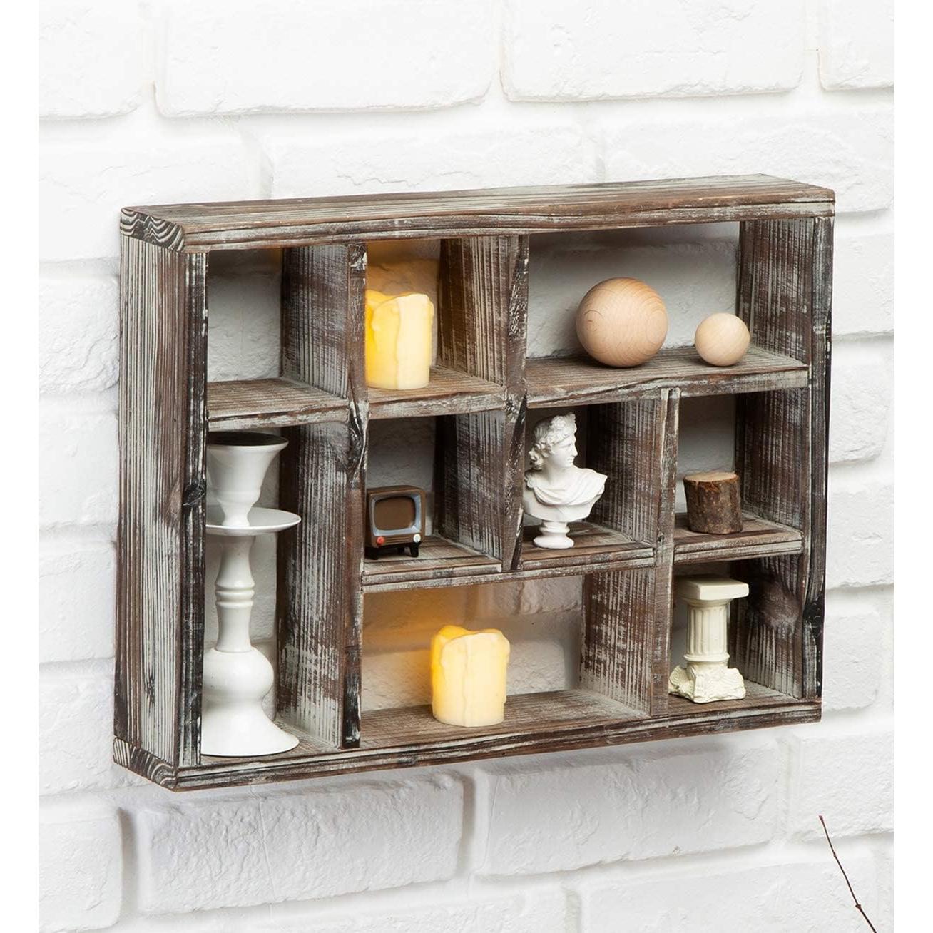 Estante Cubo Multi-Slot J JACKCUBE DESIGN Madera Rústica 9 Compartimentos