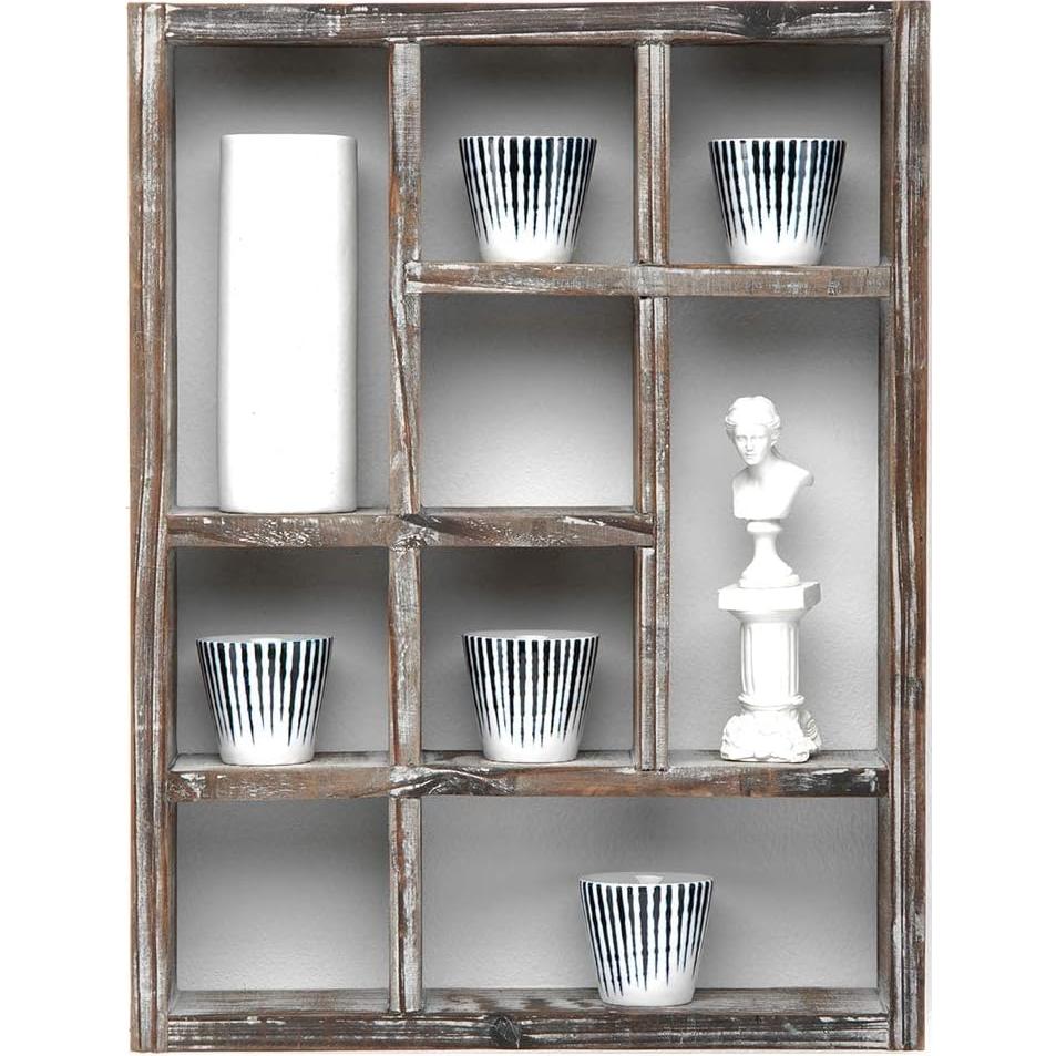 Estante Cubo Multi-Slot J JACKCUBE DESIGN Madera Rústica 9 Compartimentos