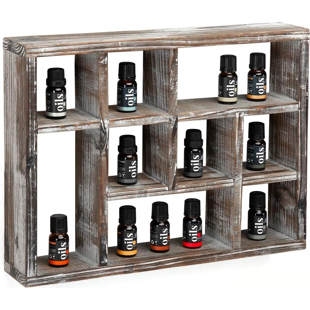 Estante Cubo Multi-Slot J JACKCUBE DESIGN Madera Rústica 9 Compartimentos