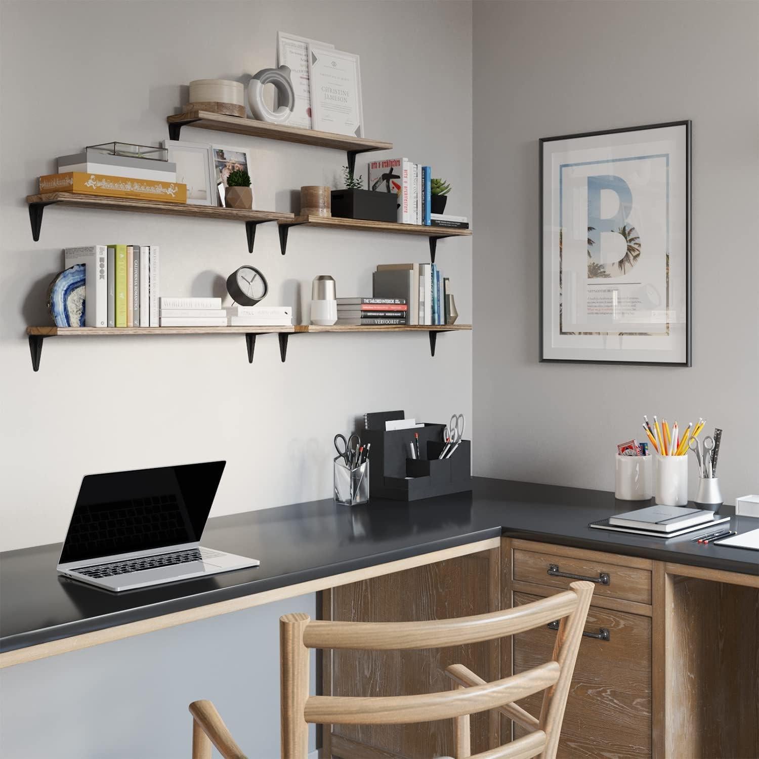 Estantes Flotantes de Madera Wallniture Arras, 5 Unidades, 60.96 cm