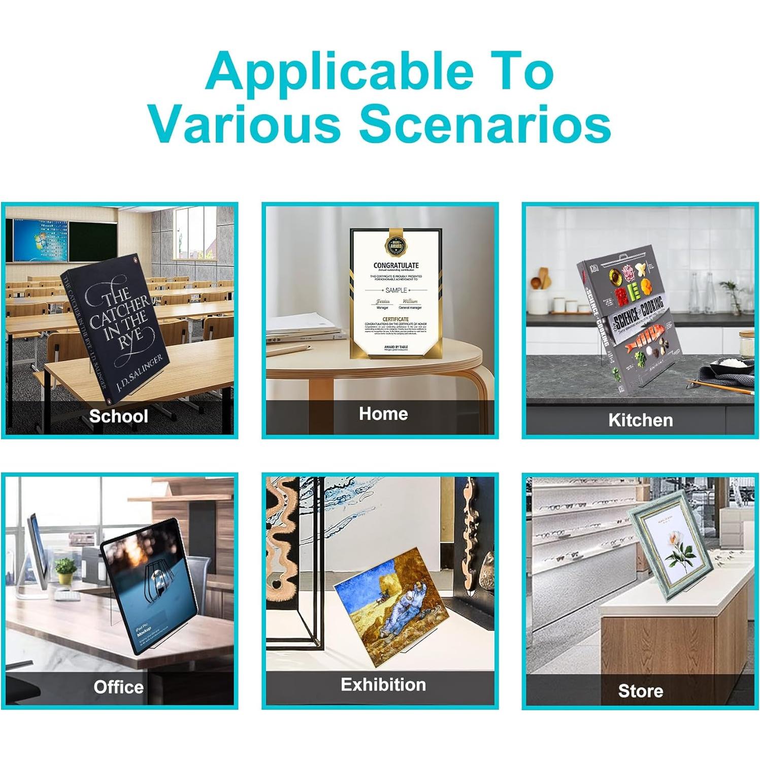 Soporte de Libro Acrílico Boloyo 4PC Transparente 19x11x12cm