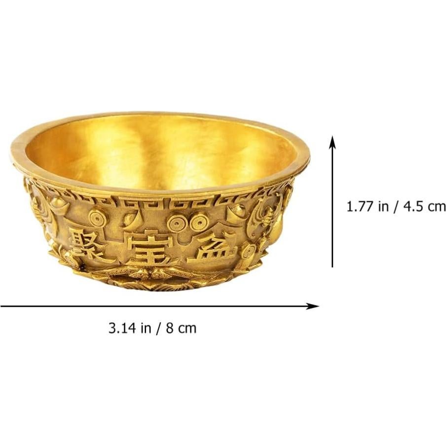 Tazón de Dinero Feng Shui DOITOOL de Latón 8x8x4.5cm