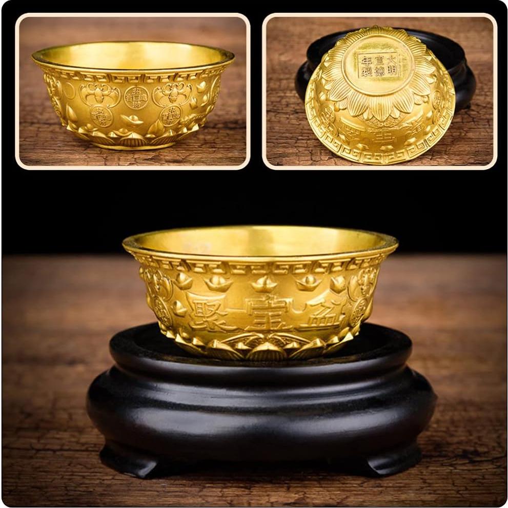 Tazón de Dinero Feng Shui DOITOOL de Latón 8x8x4.5cm