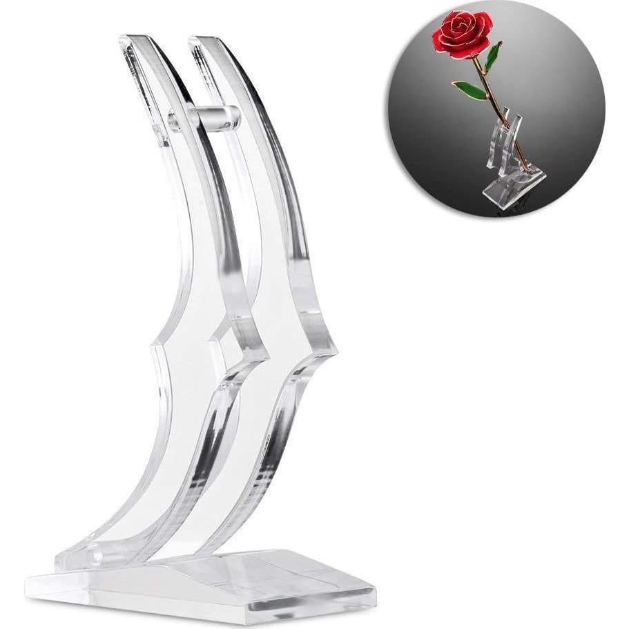 Soporte de Flor de Rosa de Oro 24K Onerbuy - Lunar 13.5x7.5cm