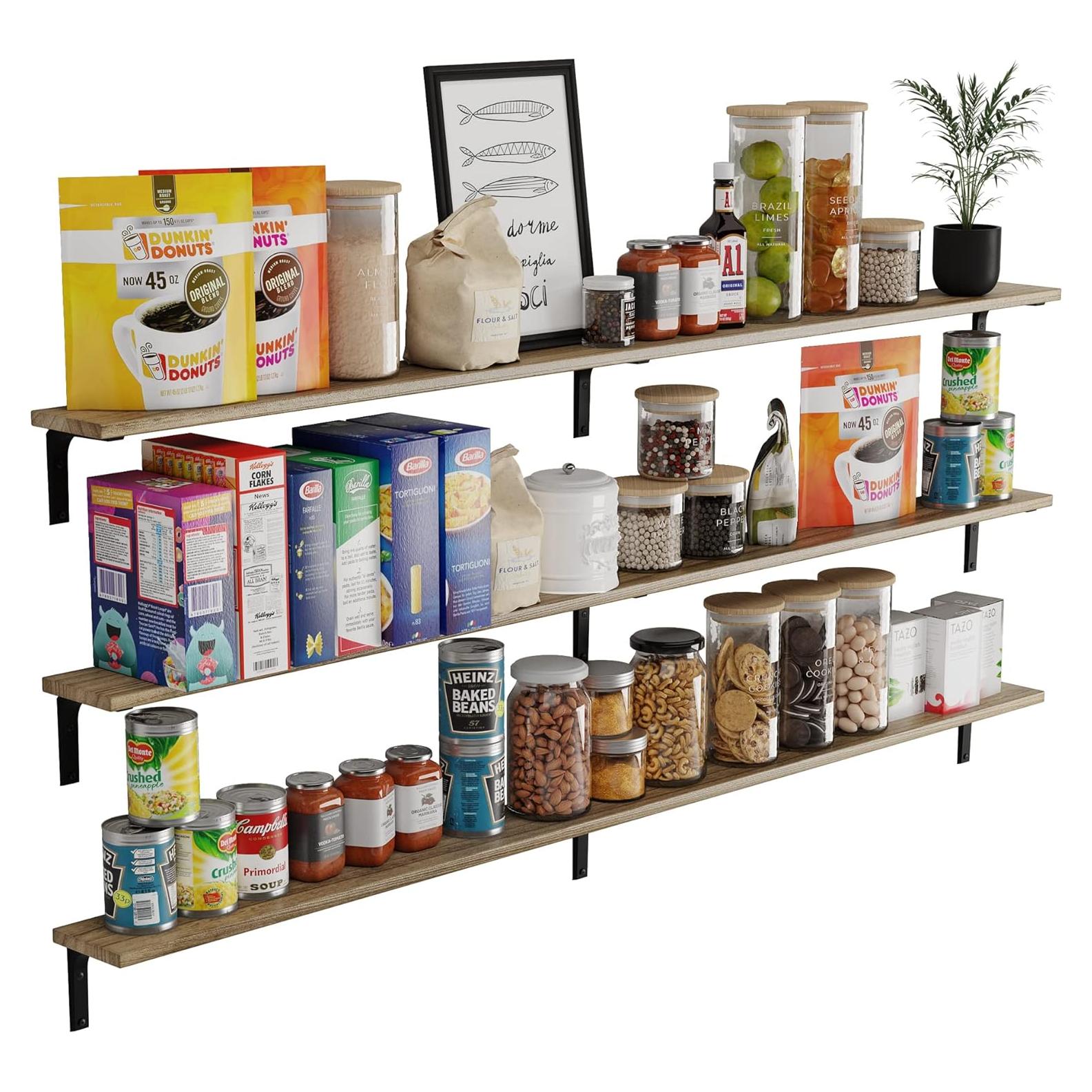 Estanterías Flotantes Wallniture Nola 3 Piezas 152.4cm Madera