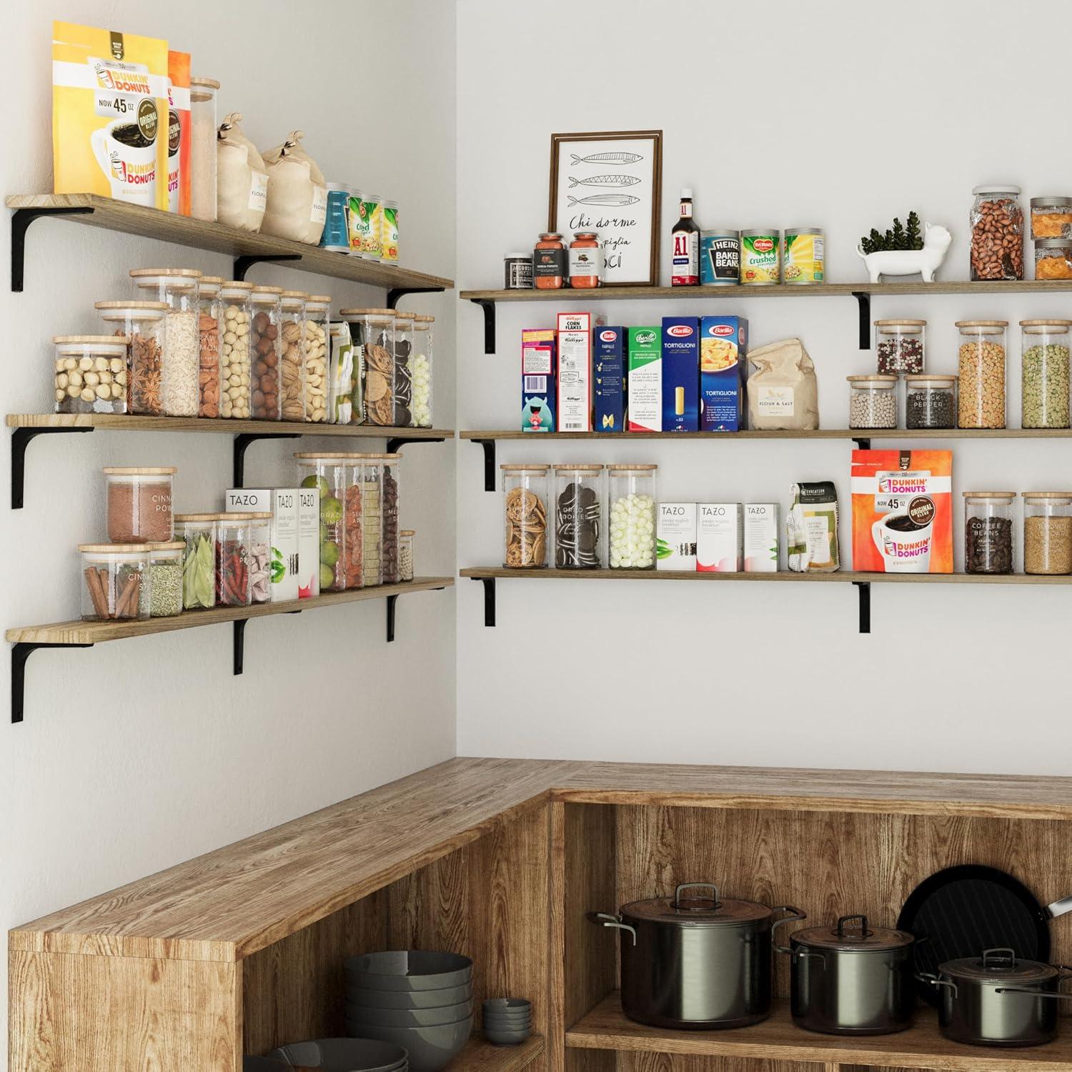 Estanterías Flotantes Wallniture Nola 3 Piezas 152.4cm Madera