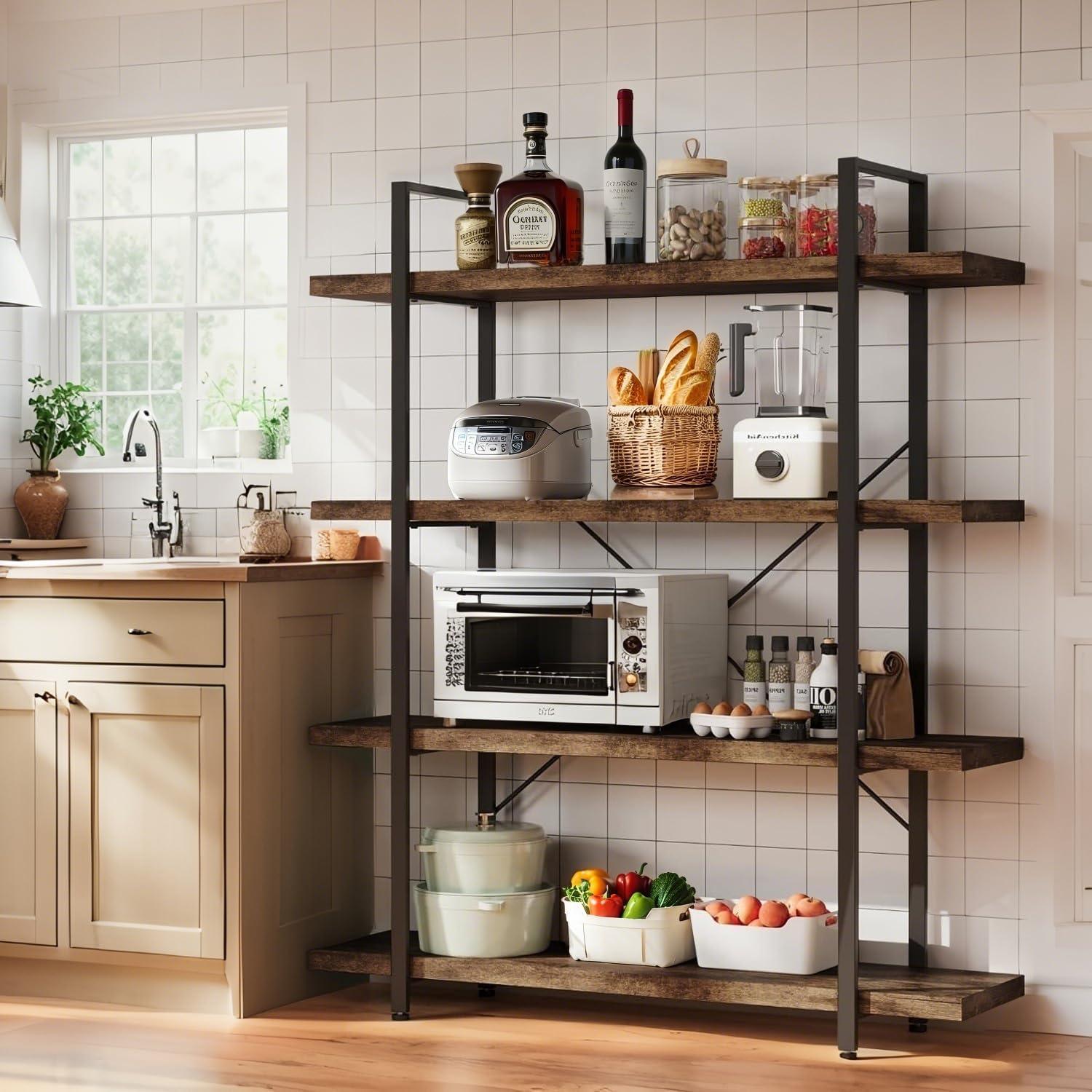 Estantería Industrial VKUCI 4 Niveles 120x32 cm Marrón