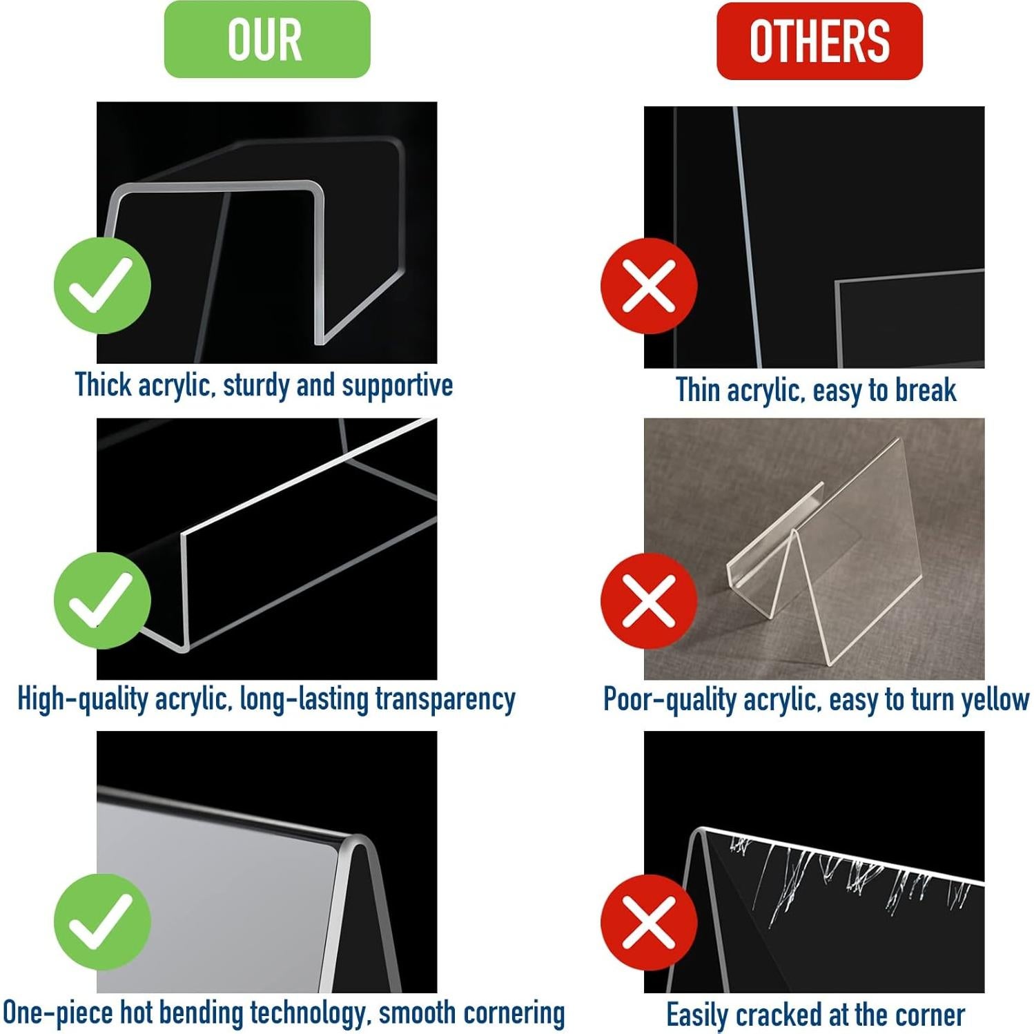 Soporte de Libro Acrílico Transparente DECORANY 10x14.73cm