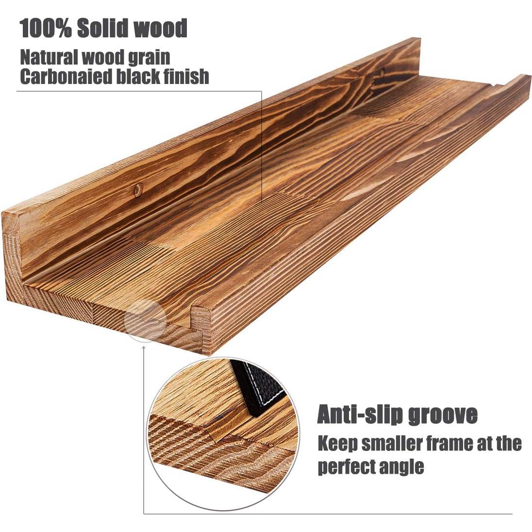 Estante Flotante AZSKY Set de 3, 61 cm, Color Quemado