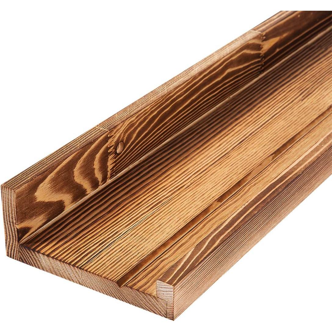 Estante Flotante AZSKY Set de 3, 61 cm, Color Quemado