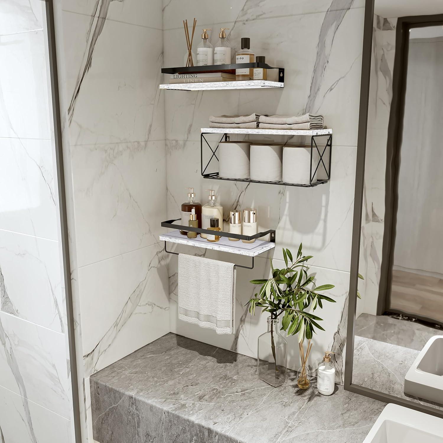 Estantes de baño Hoiicco con cesta de almacenamiento 40x15cm