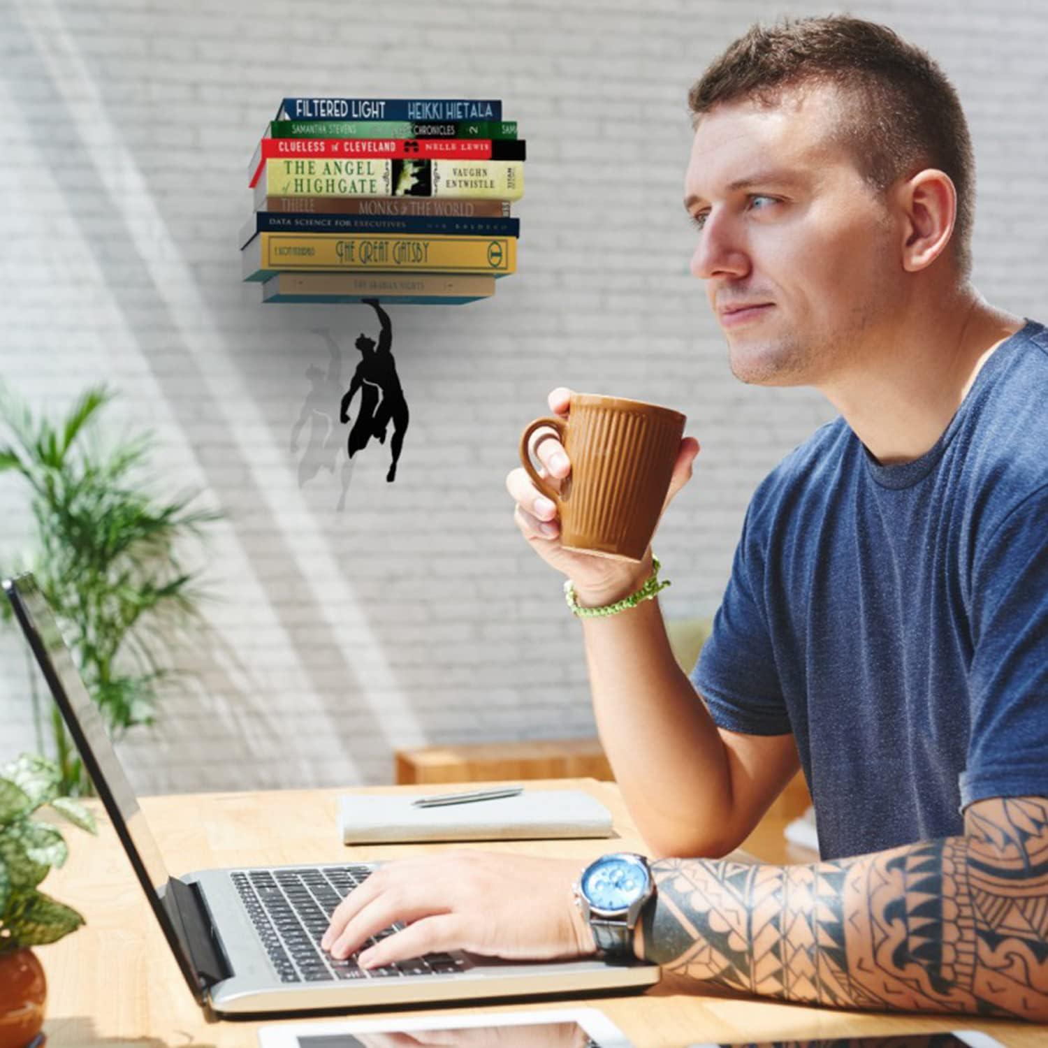 Estante Flotante Artori Design para Libros - Negro - AD001