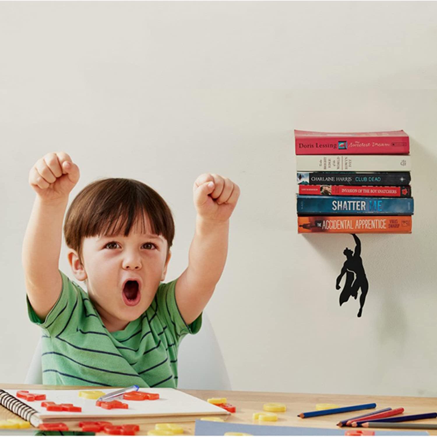 Estante Flotante Artori Design para Libros - Negro - AD001