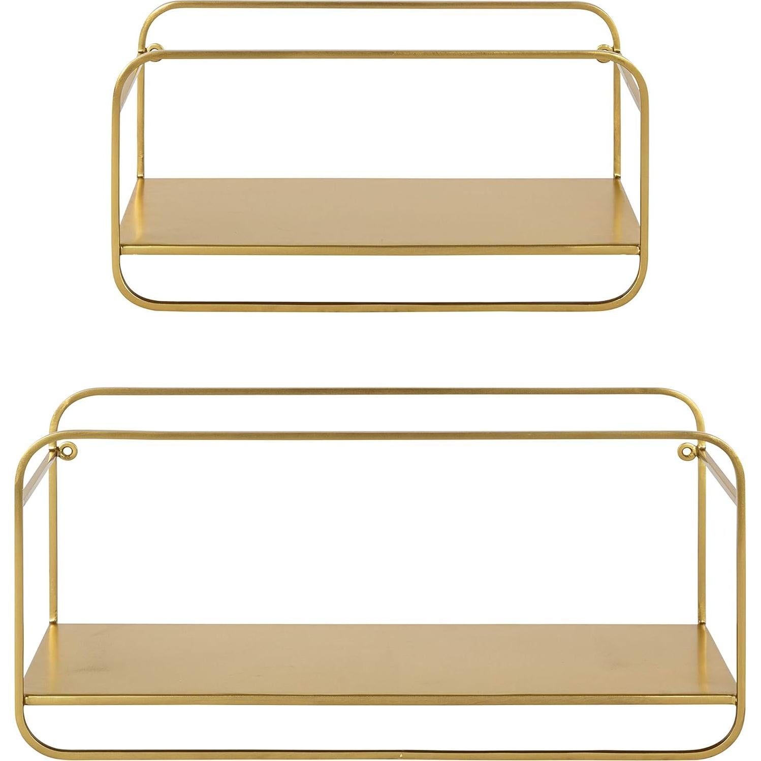 Conjunto de Estantes Emerline Kate y Laurel 2 Piezas Dorado