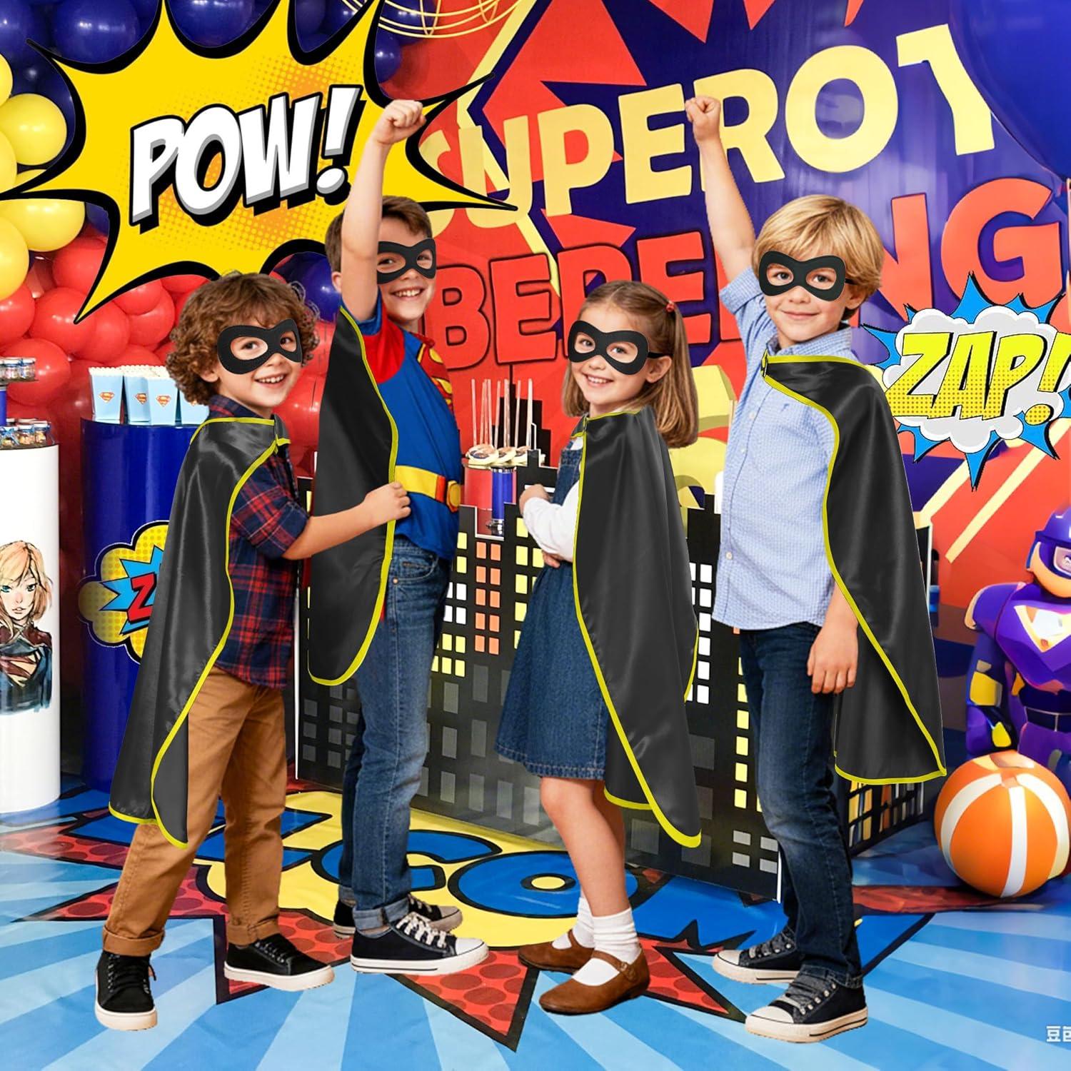 Conjunto de Capas y Máscaras de Superhéroe D.Q.Z 16 Piezas