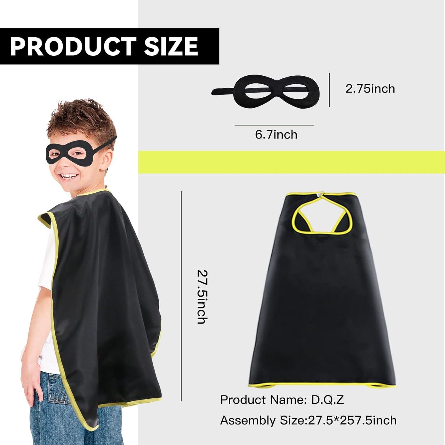 Conjunto de Capas y Máscaras de Superhéroe D.Q.Z 16 Piezas