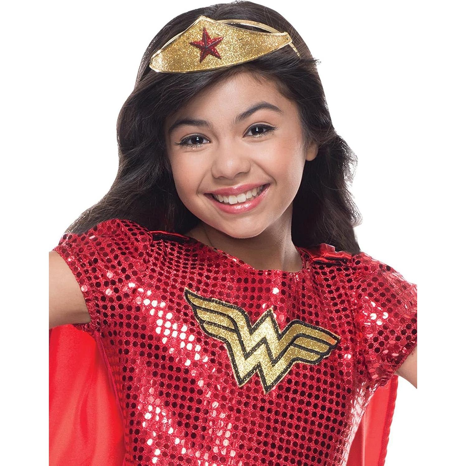 Disfraz de Wonder Woman Rubies para niña Mediano con capa y tiara