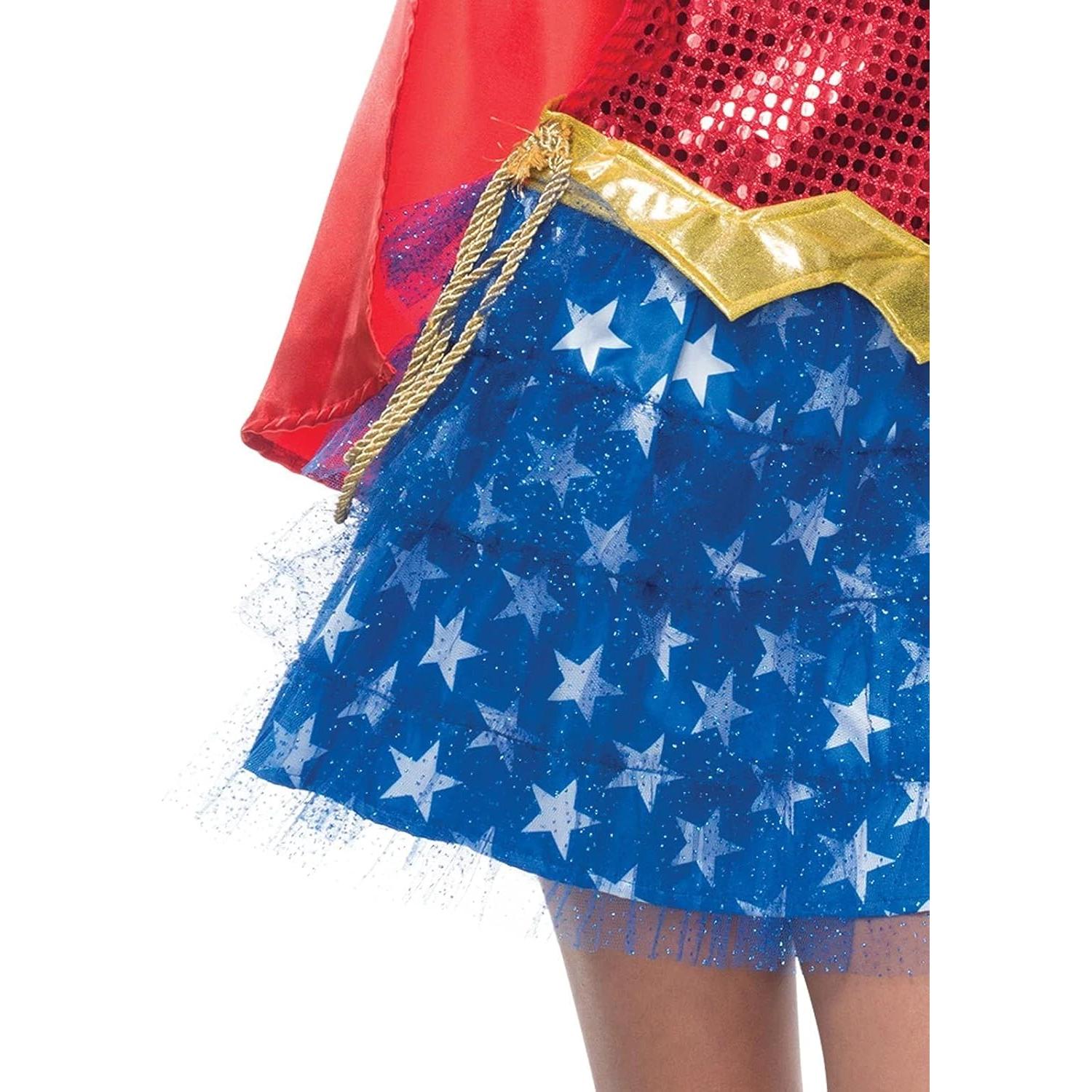 Disfraz de Wonder Woman Rubies para niña Mediano con capa y tiara