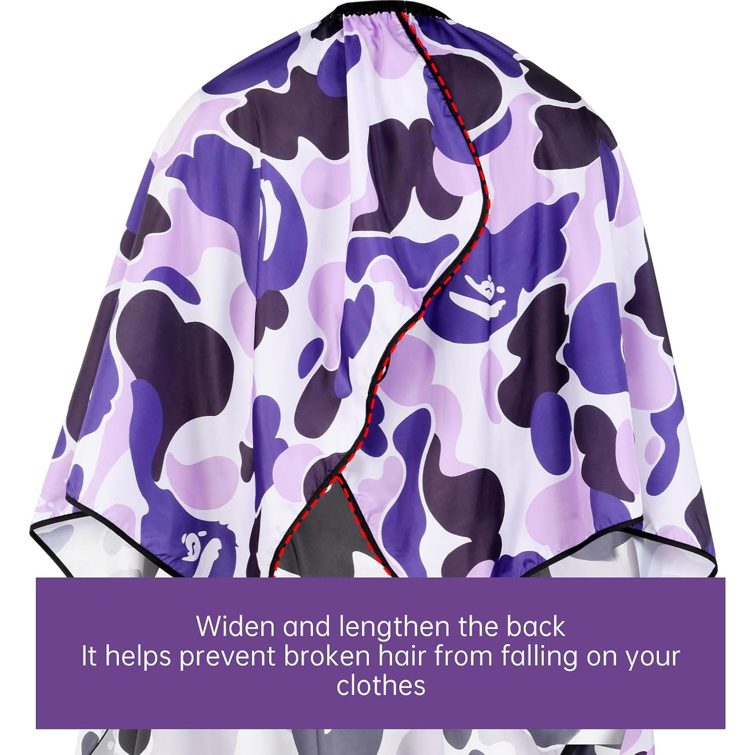 Capa de Corte de Cabello Profesional Nylon Impermeable 160x142 cm