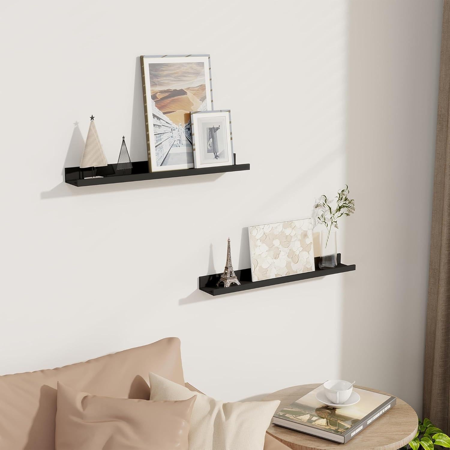 Estantes Flotantes Axeman 60.96 cm Set de 2 Negros con Labio