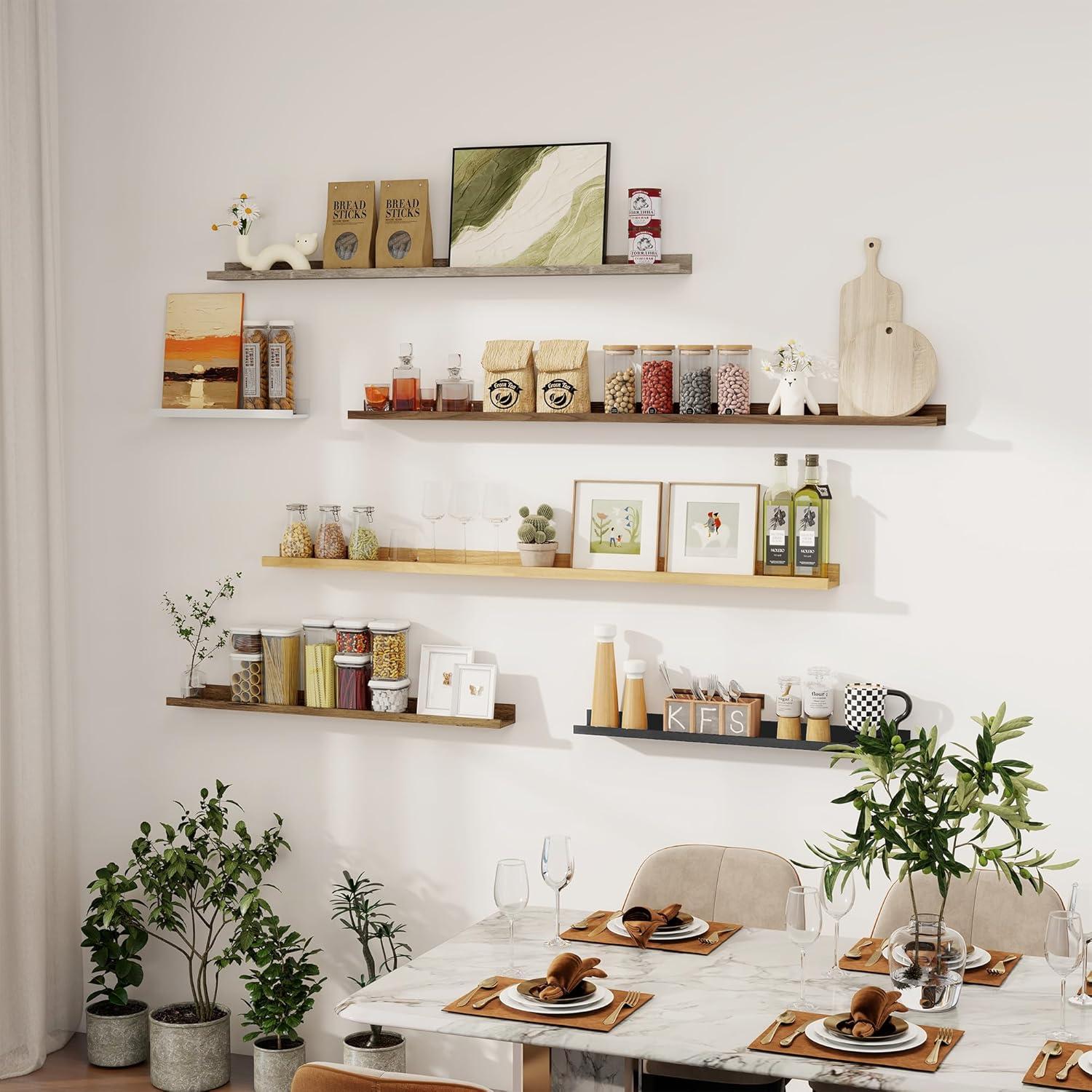 Estantes Flotantes Axeman 60.96 cm Set de 2 Negros con Labio