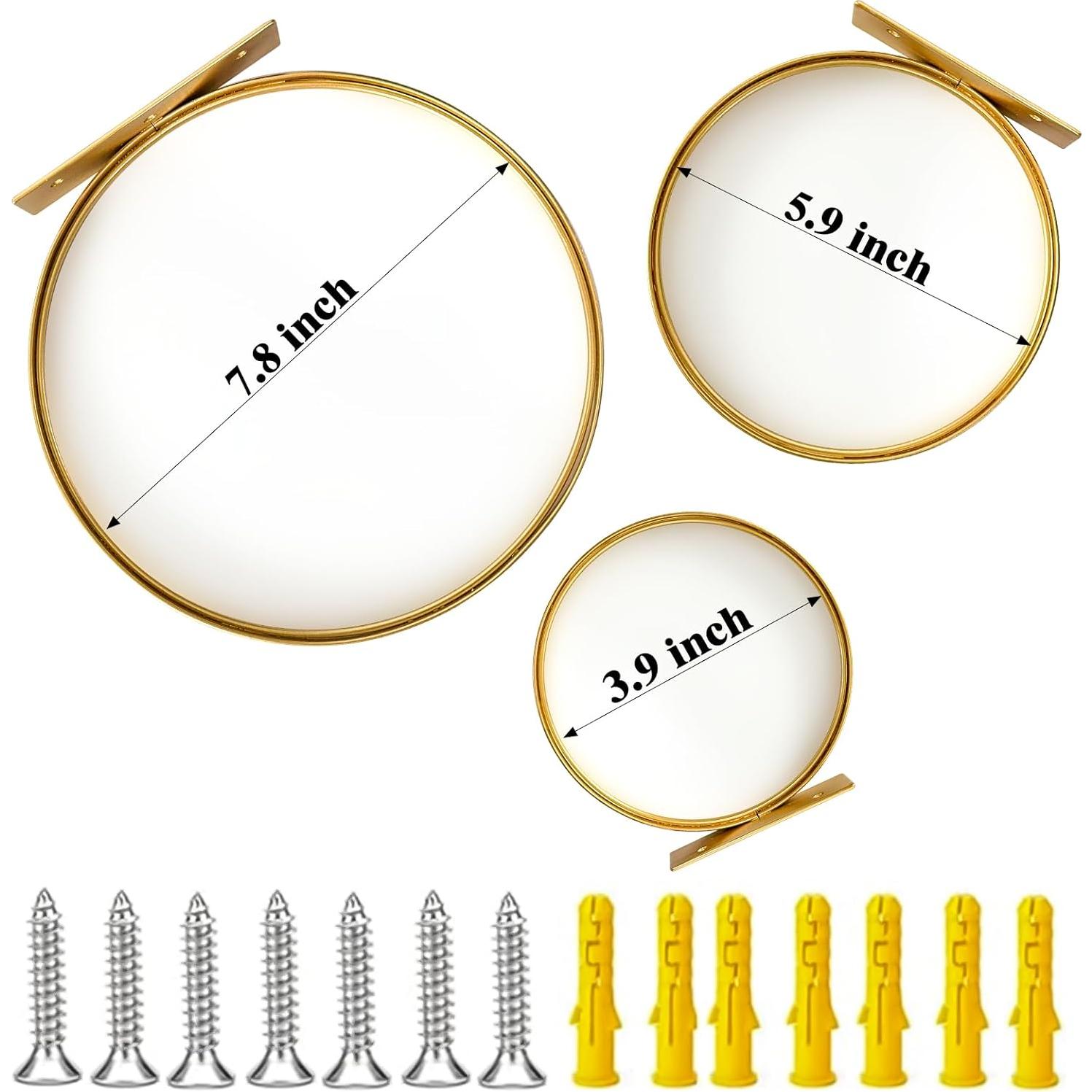 Estantes Flotantes Cityelf Juego de 3 Dorados 20.32cm