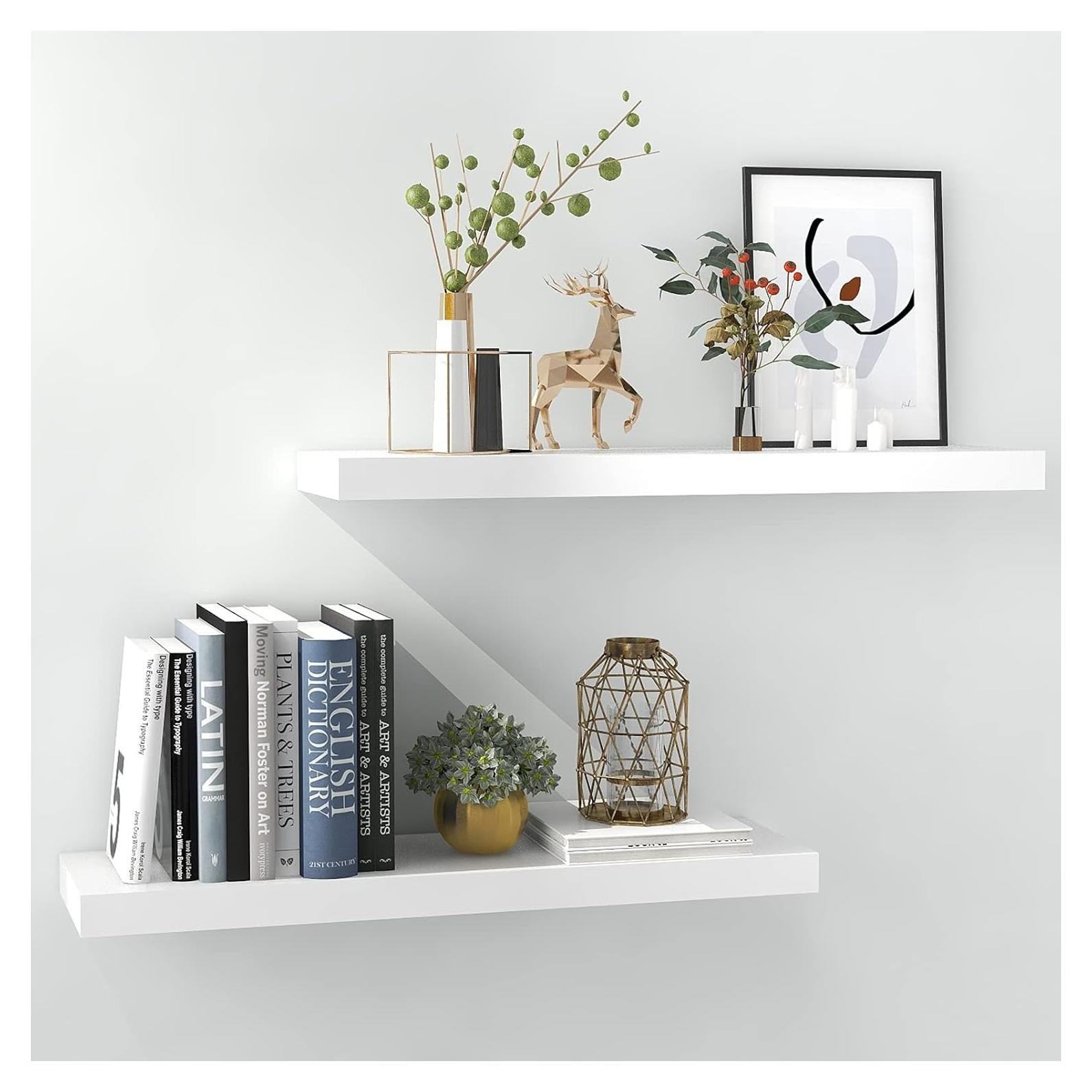 Estantes Flotantes Blancos Inhabit Union 61cm - Juego de 2